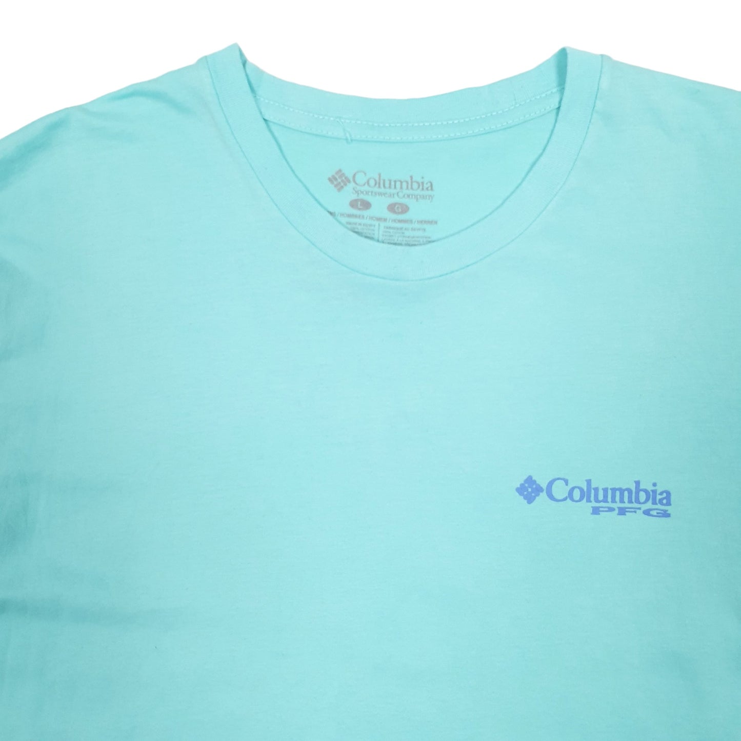 Mens Blue Columbia Sportswear Performance Fishing Gear PFG Short Sleeve T Shirt