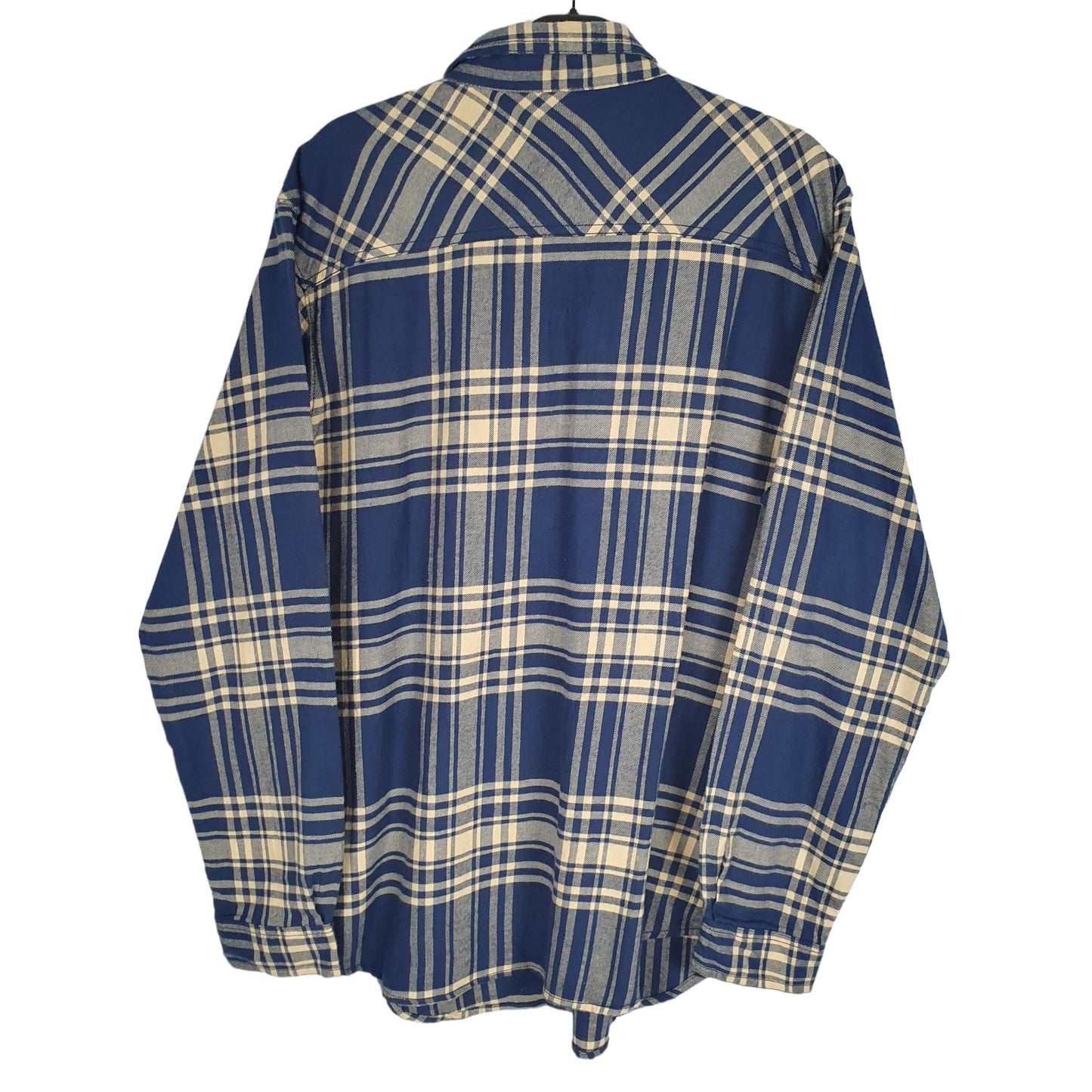 Columbia Long Sleeve Regular Fit Check Flannel Shirt Shacket Blue