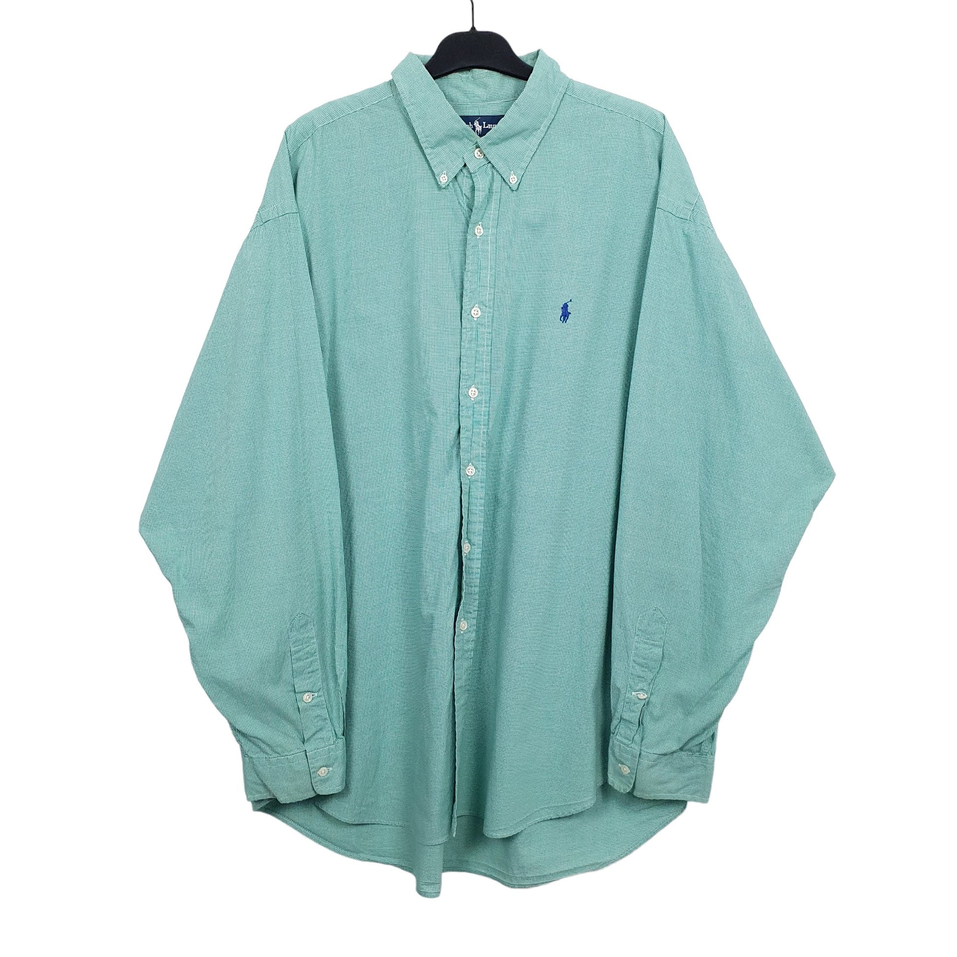 Ralph Lauren Long Sleeve Blake Fit Check Shirt Green