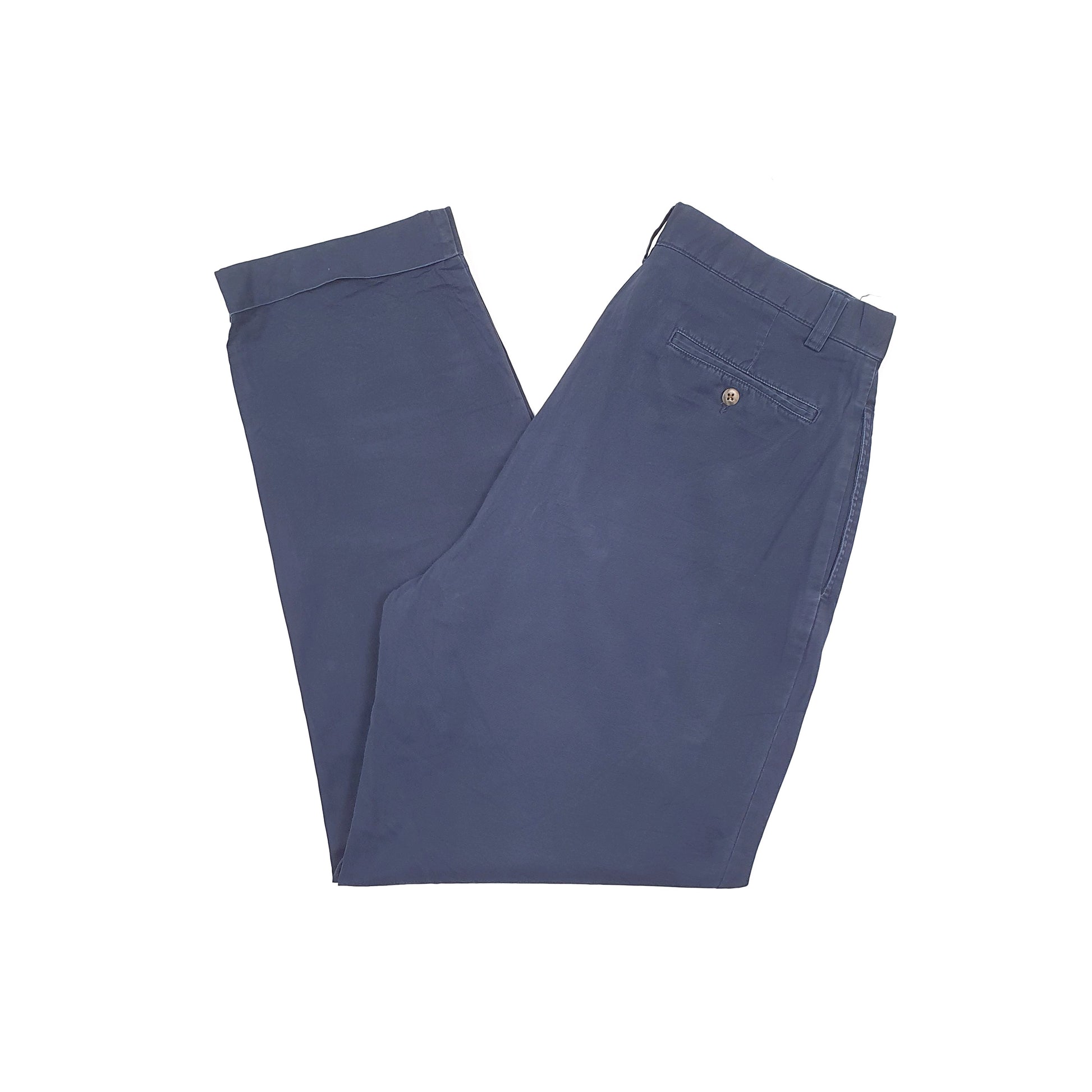Mens Navy Polo Ralph Lauren Hammond Pant Double Pleated Chino Trousers
