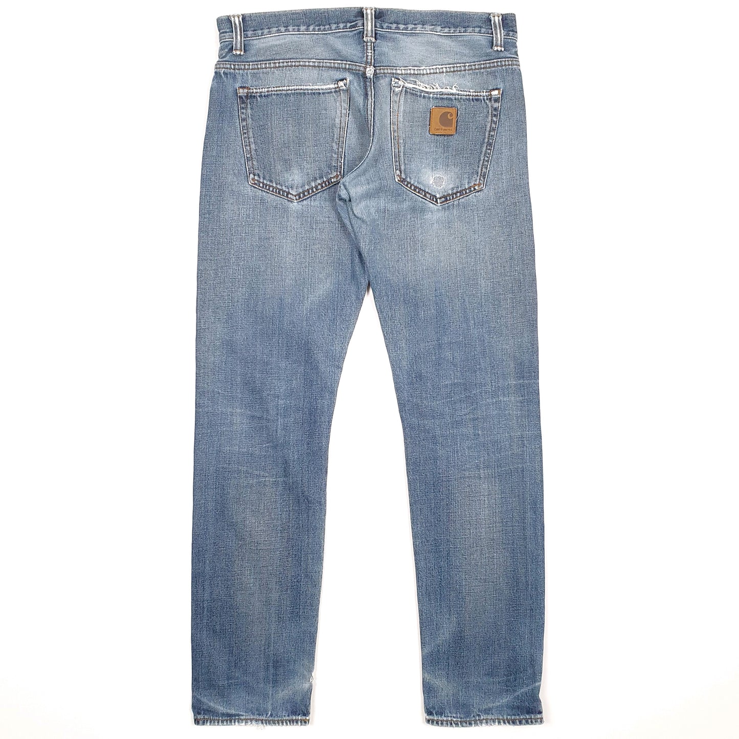Carhartt Casual Tapered Fit Selvedge WIP Jeans W34 L33 Blue
