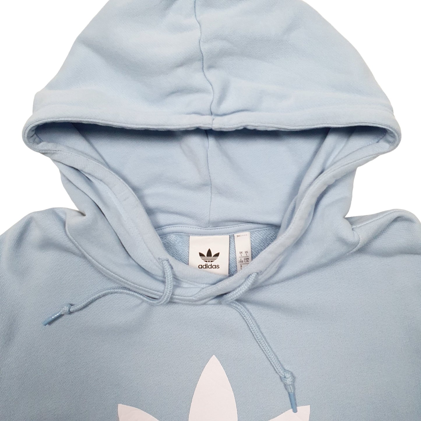 Mens Blue Adidas Spellout Hoodie Jumper