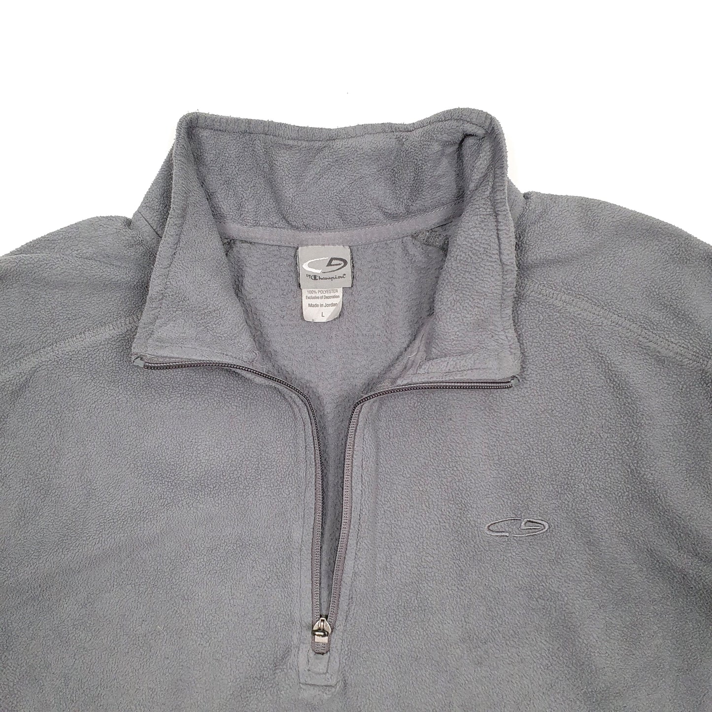 Mens Grey Champion  Quarter Zip Jumper
