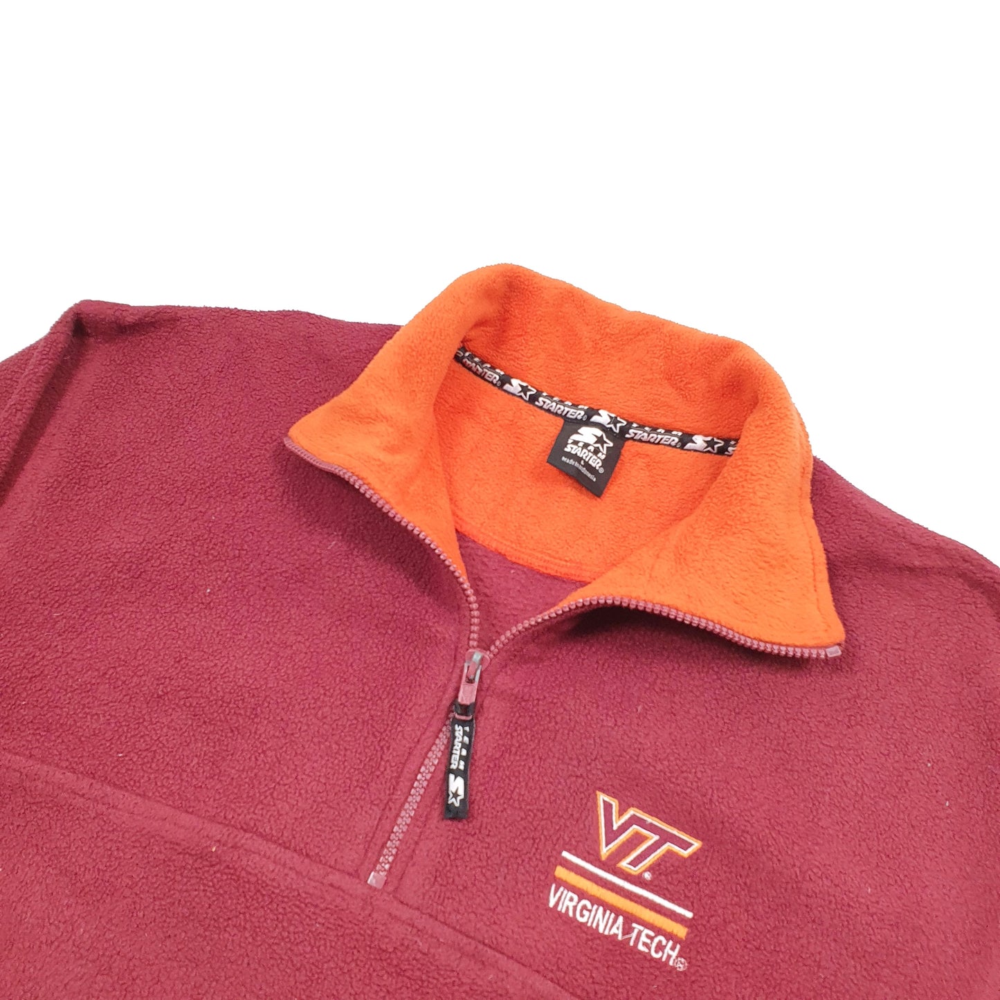 Starter Quarter Zip fleece top Fleece L Burgundy