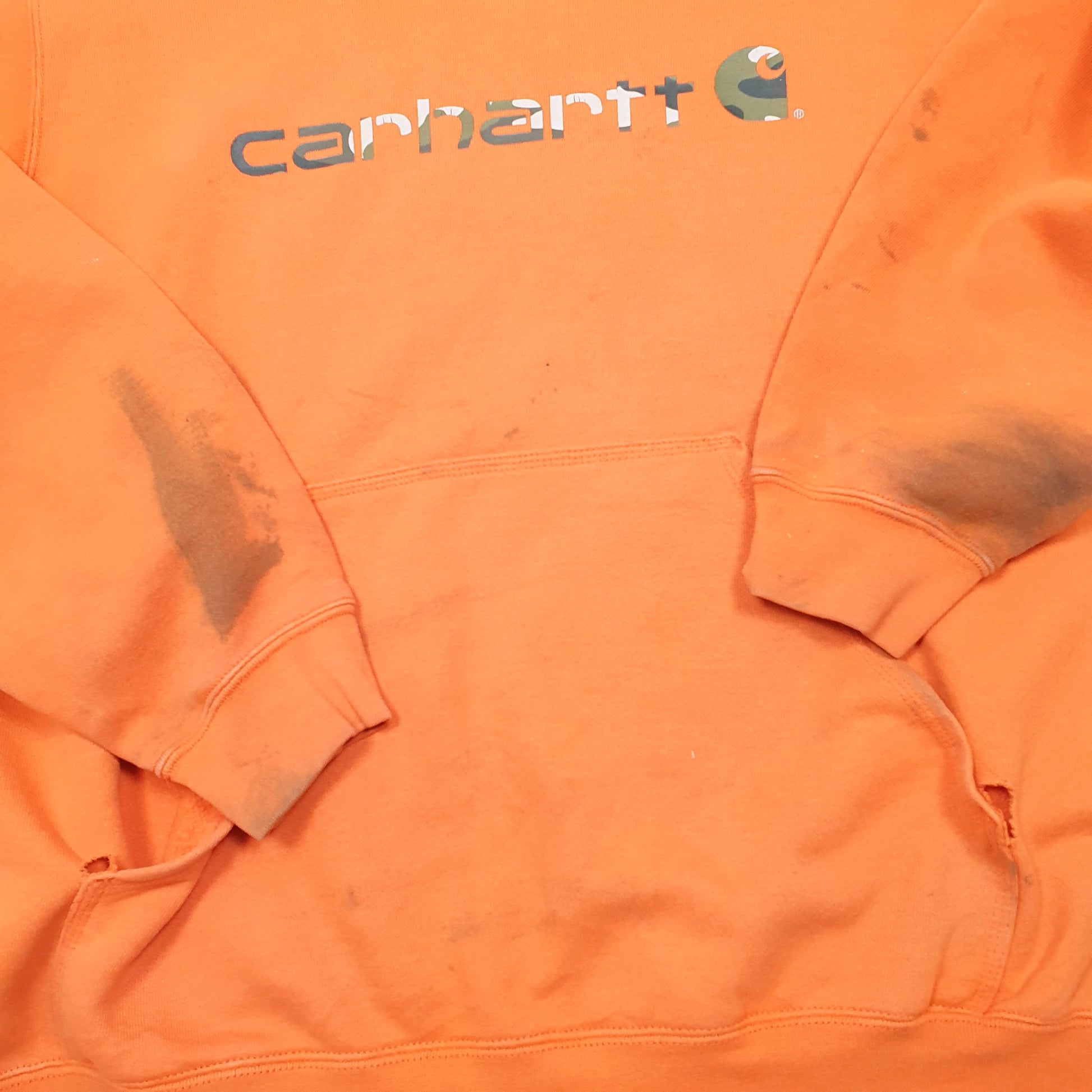 Mens Orange Carhartt  Hoodie Jumper