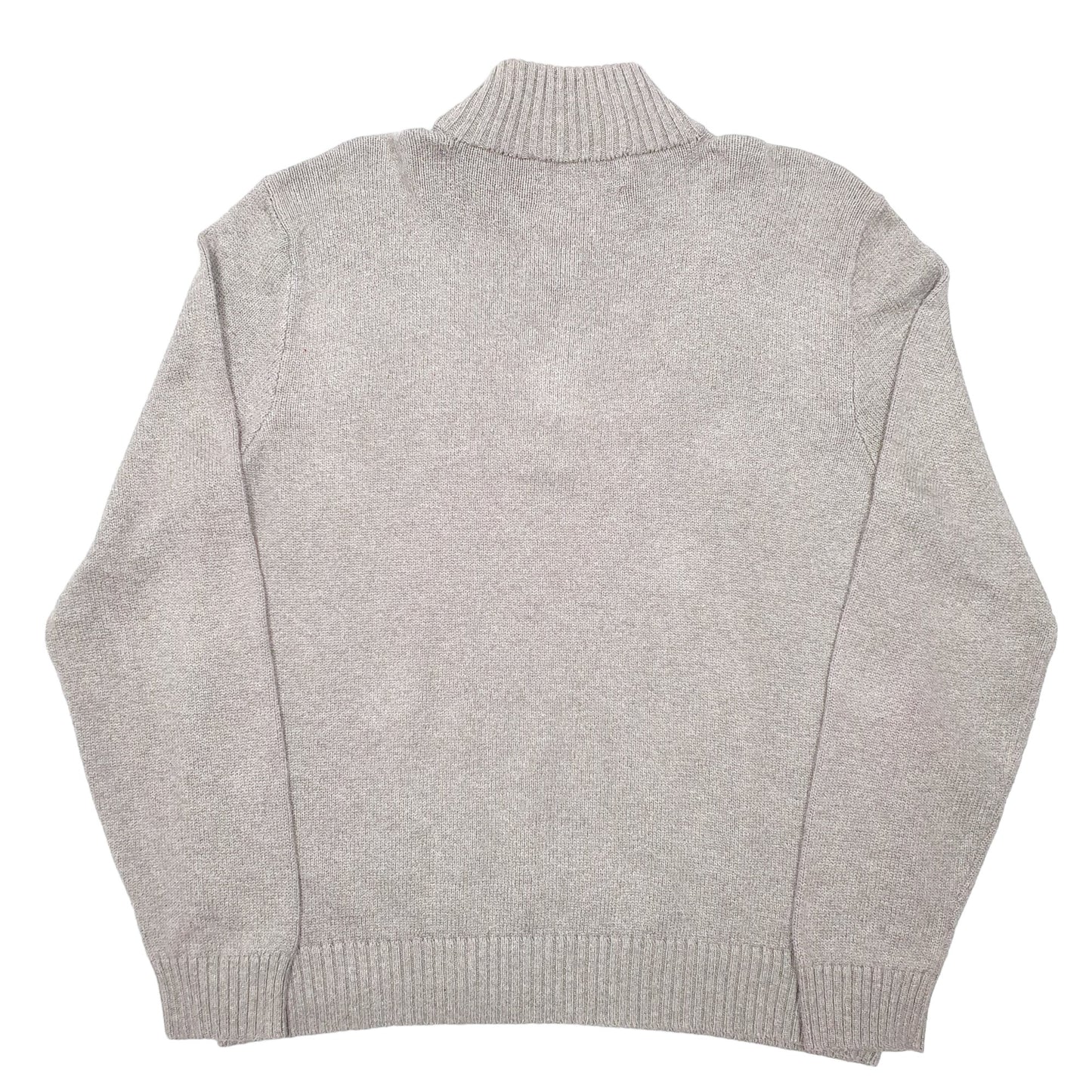Mens Grey Polo Ralph Lauren Knit Quarter Zip Jumper