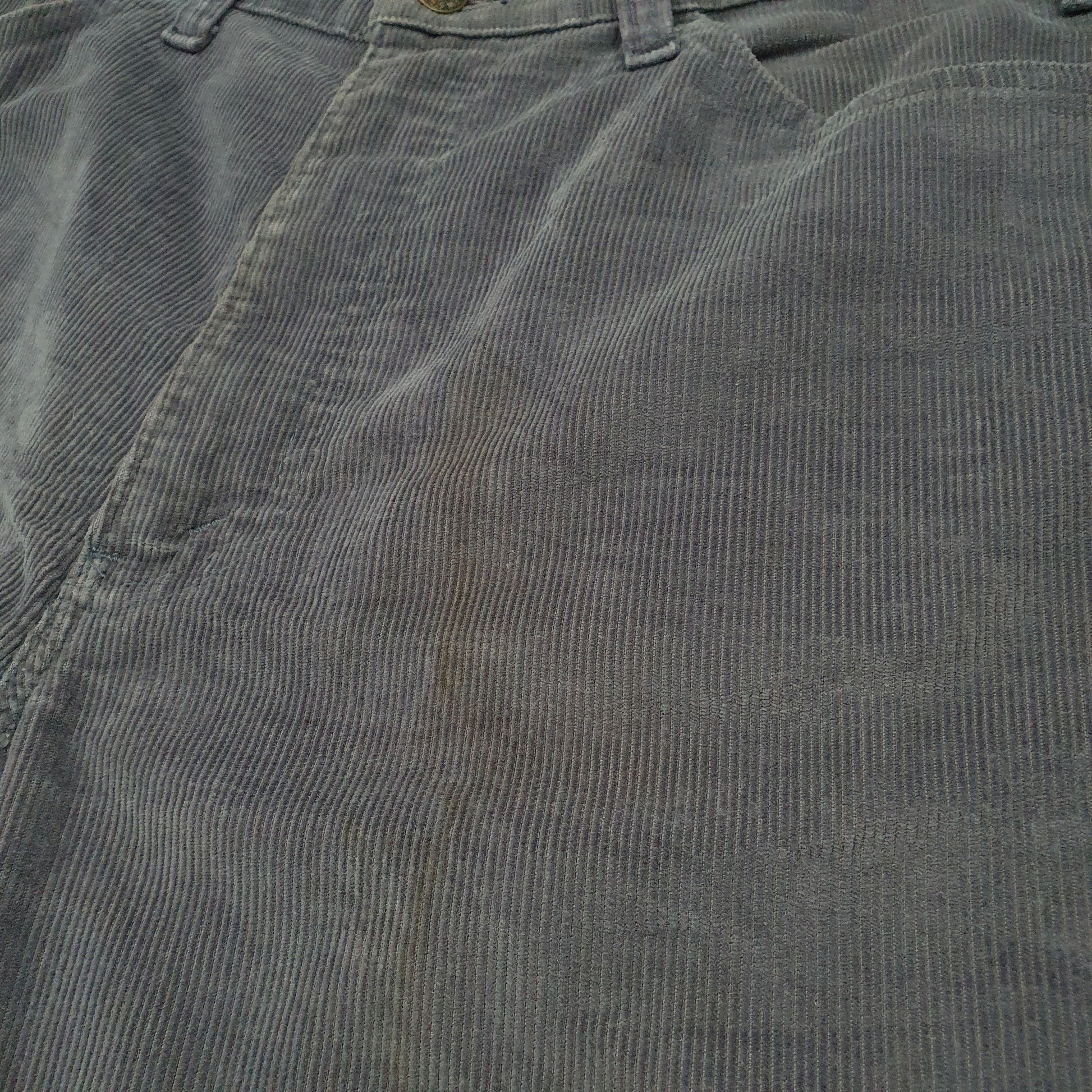 Mens Grey Levis 519 80s Vintage Talon 42 Zip Corduroy Trousers