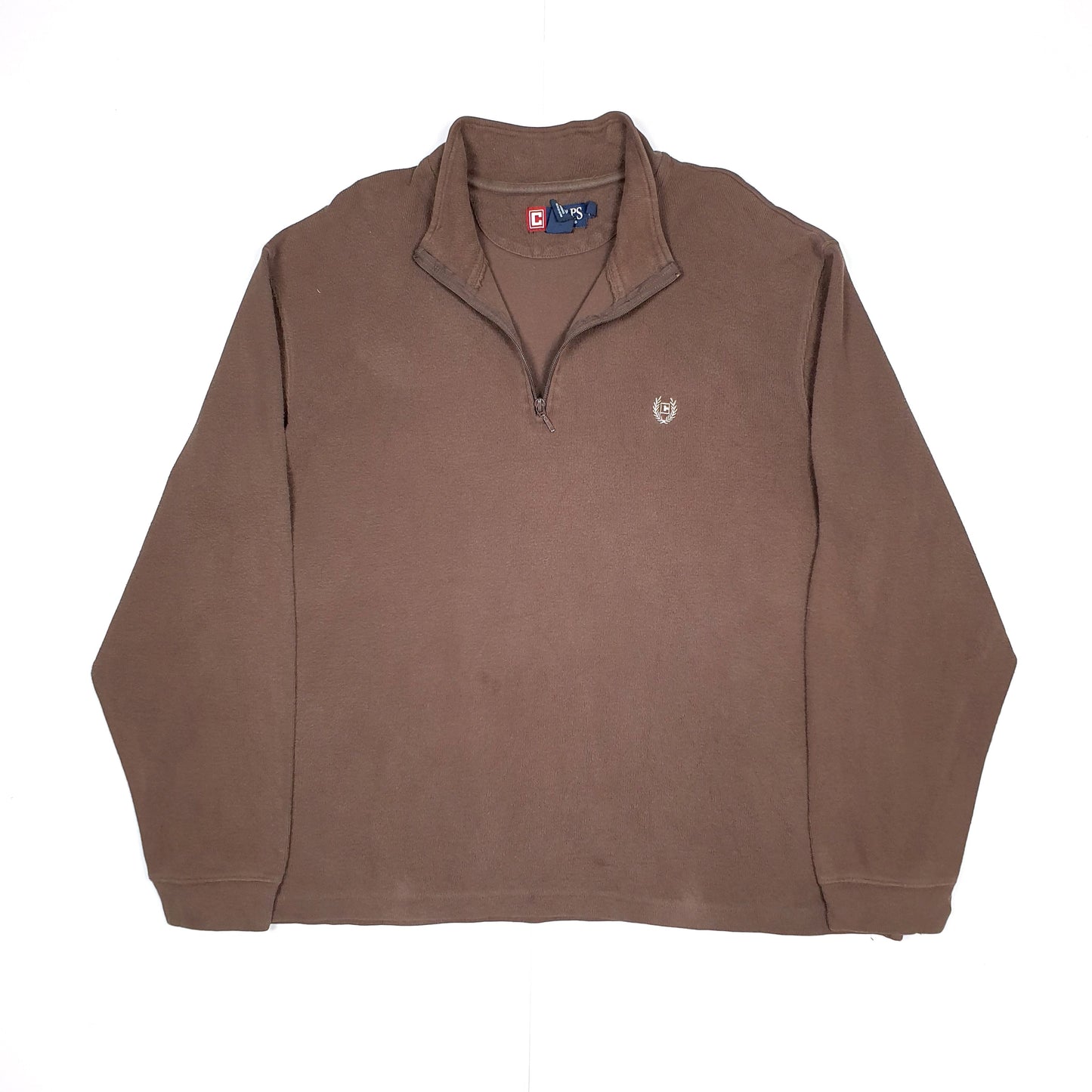 Brown Chaps Quarter Zip Jumper