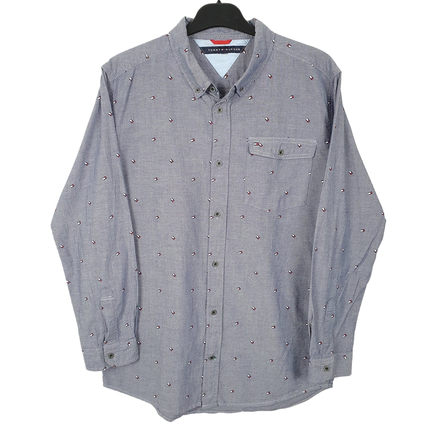 Mens Blue Tommy Hilfiger  Long Sleeve Shirt