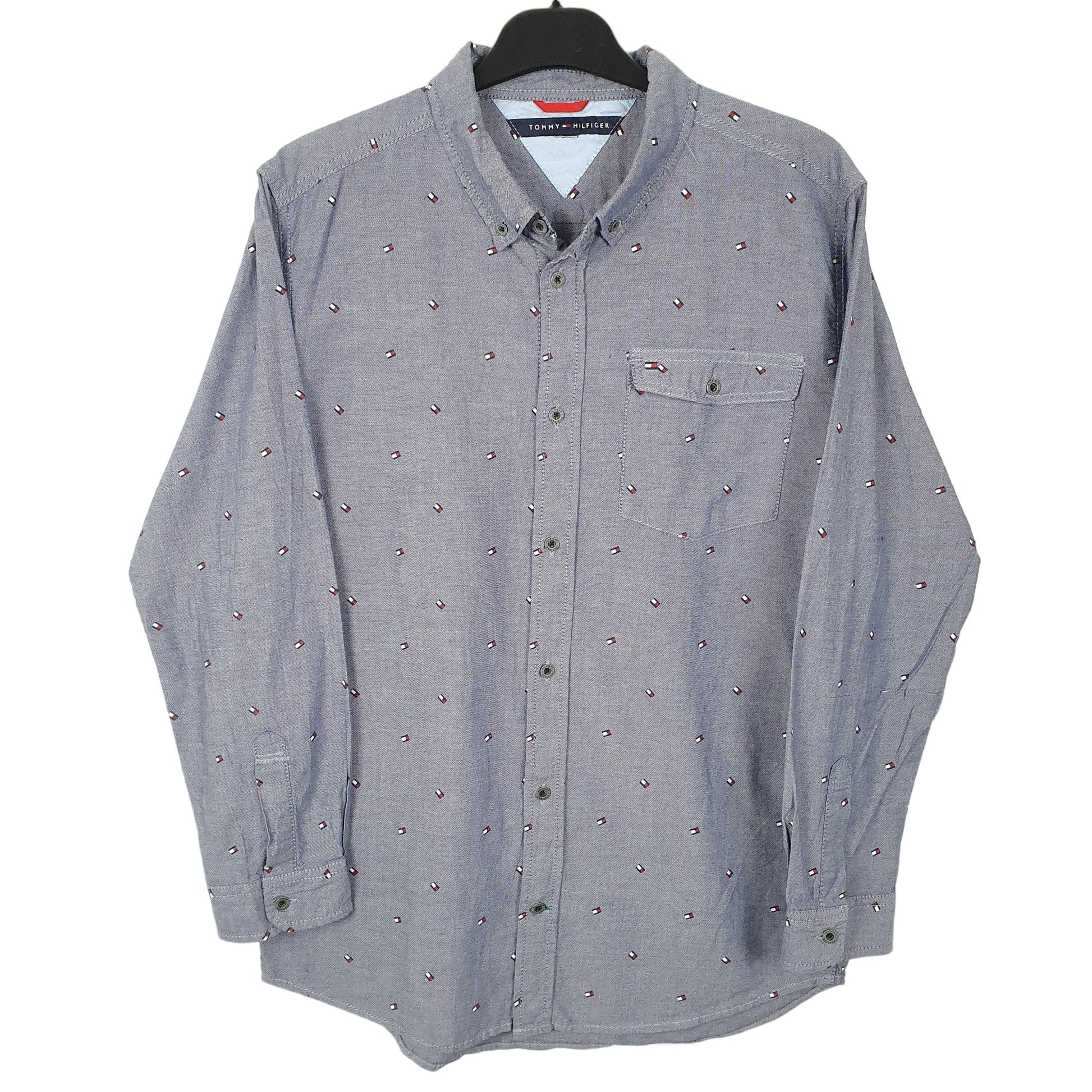 Mens Blue Tommy Hilfiger  Long Sleeve Shirt