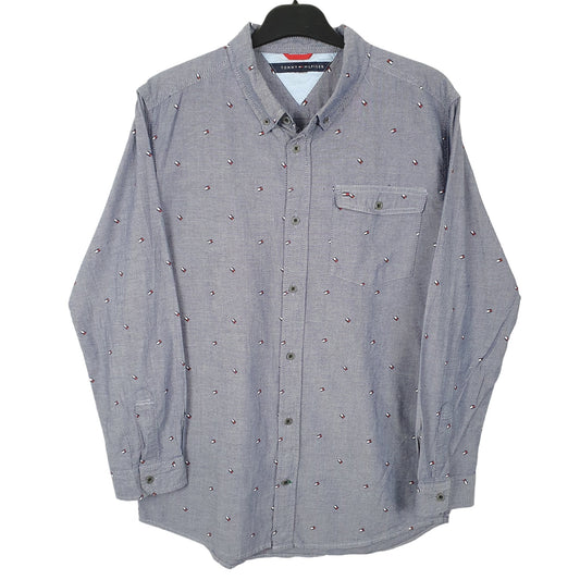 Mens Blue Tommy Hilfiger  Long Sleeve Shirt