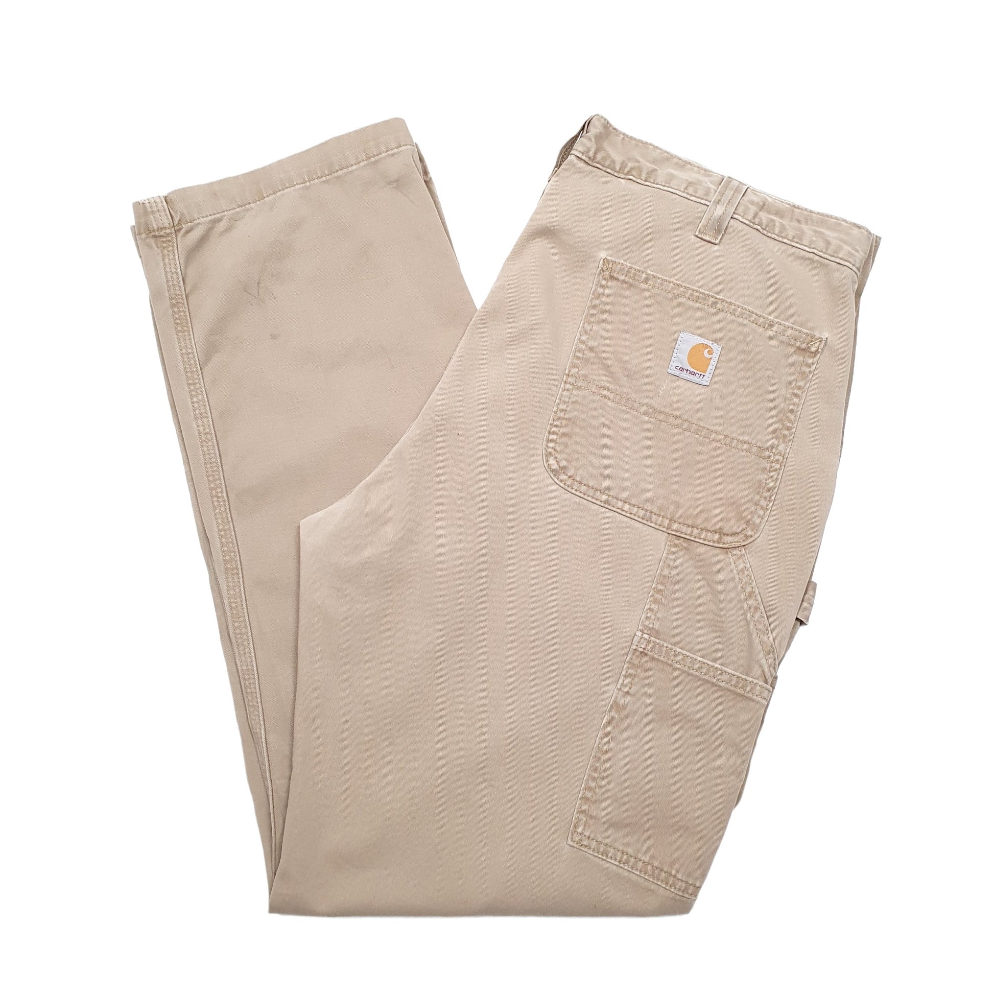 Mens Beige Carhartt  Carpenter Trousers