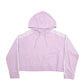 Womens Pink Adidas Crop Top Hoodie Jumper