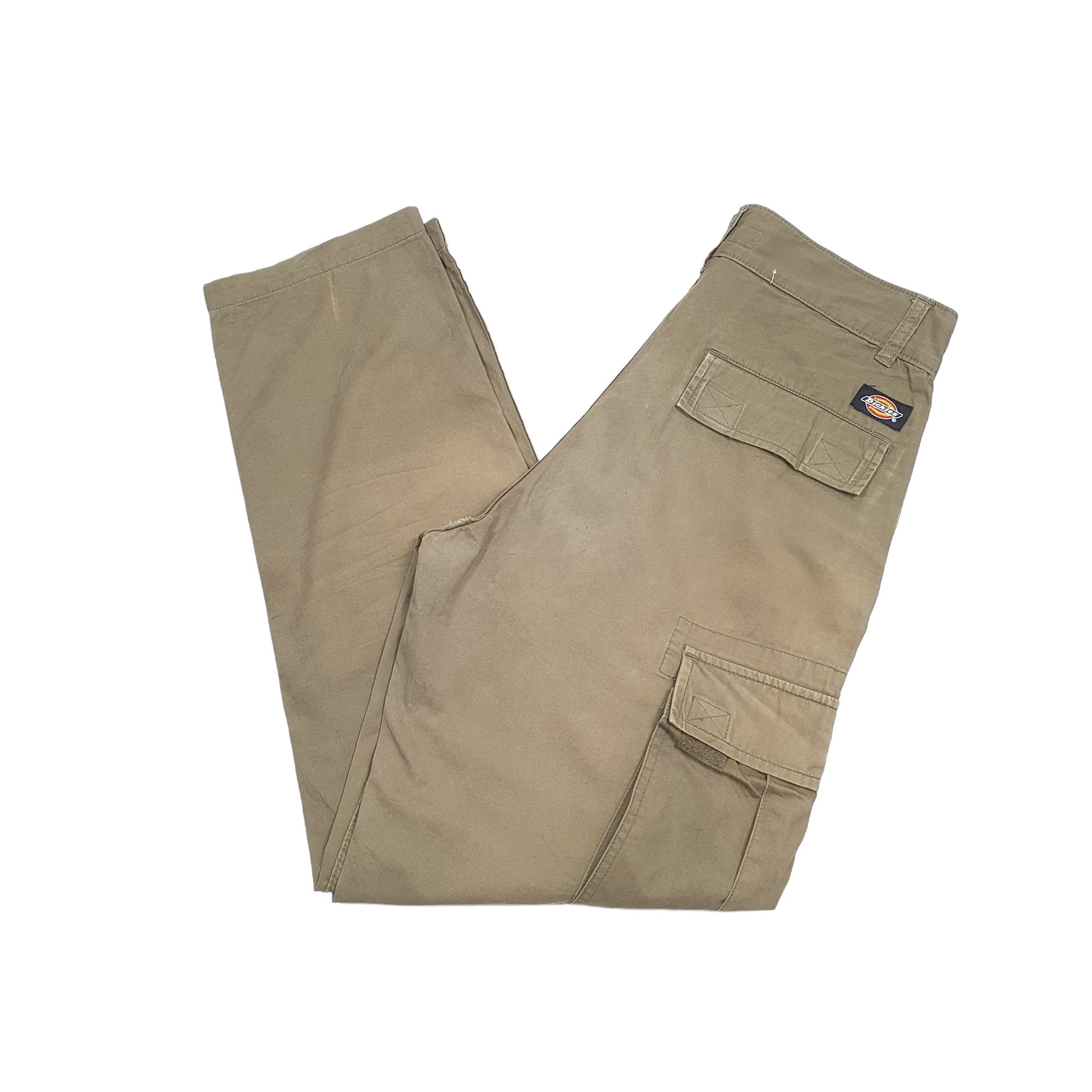 Mens Dickies Combat Khaki Cargo Trousers W30 L29 Khaki