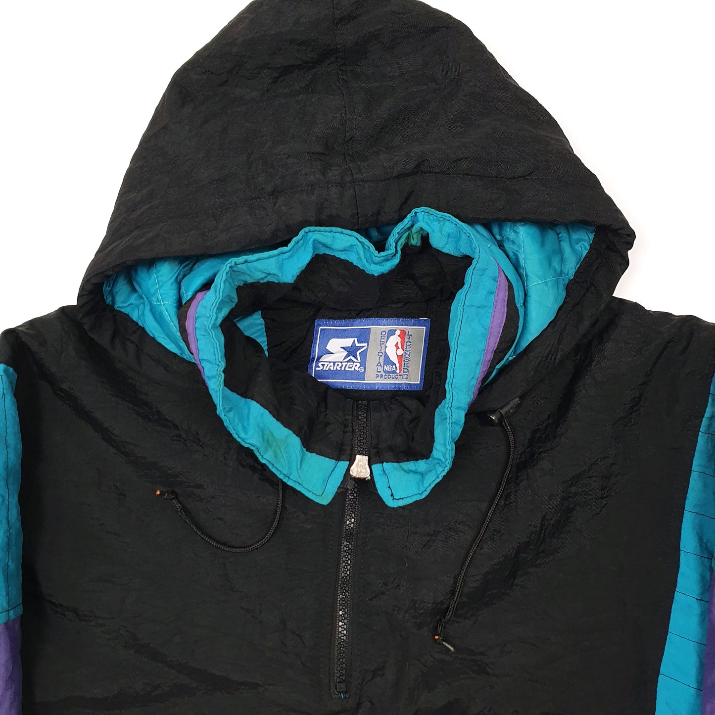 Mens Black NBA Starter Charlotte Hornets Vintage 1990s  Coat