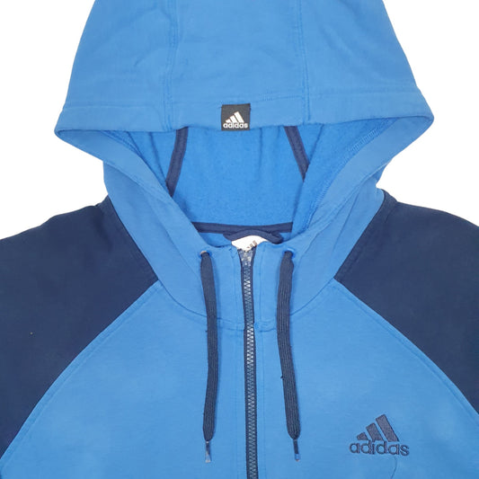 Mens Blue Adidas  Full Zip Jumper