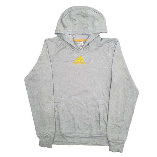 Mens Grey Adidas Hoodie Jumper