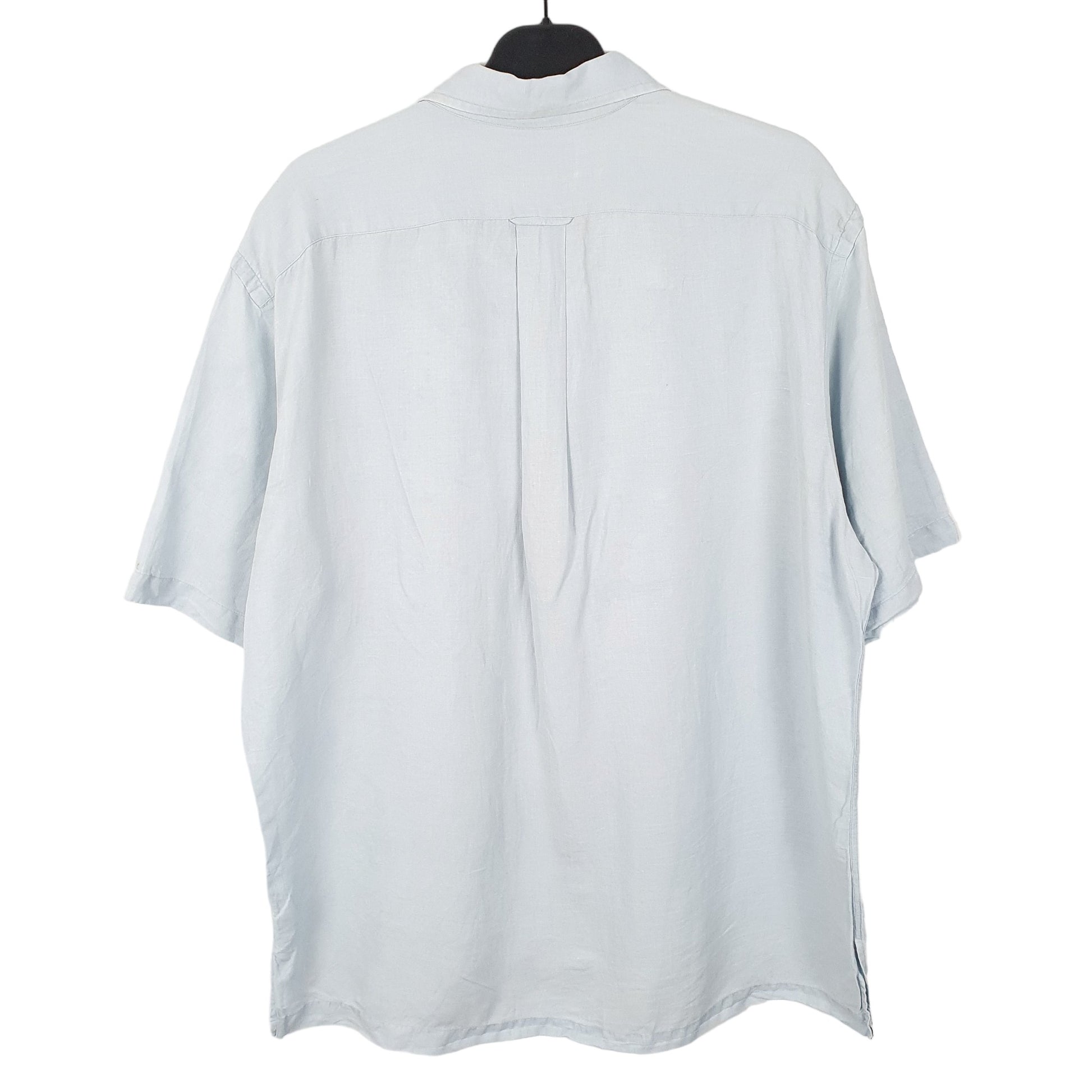 Ralph Lauren Caldwell Short Sleeve Regular Fit Linen Shirt Blue