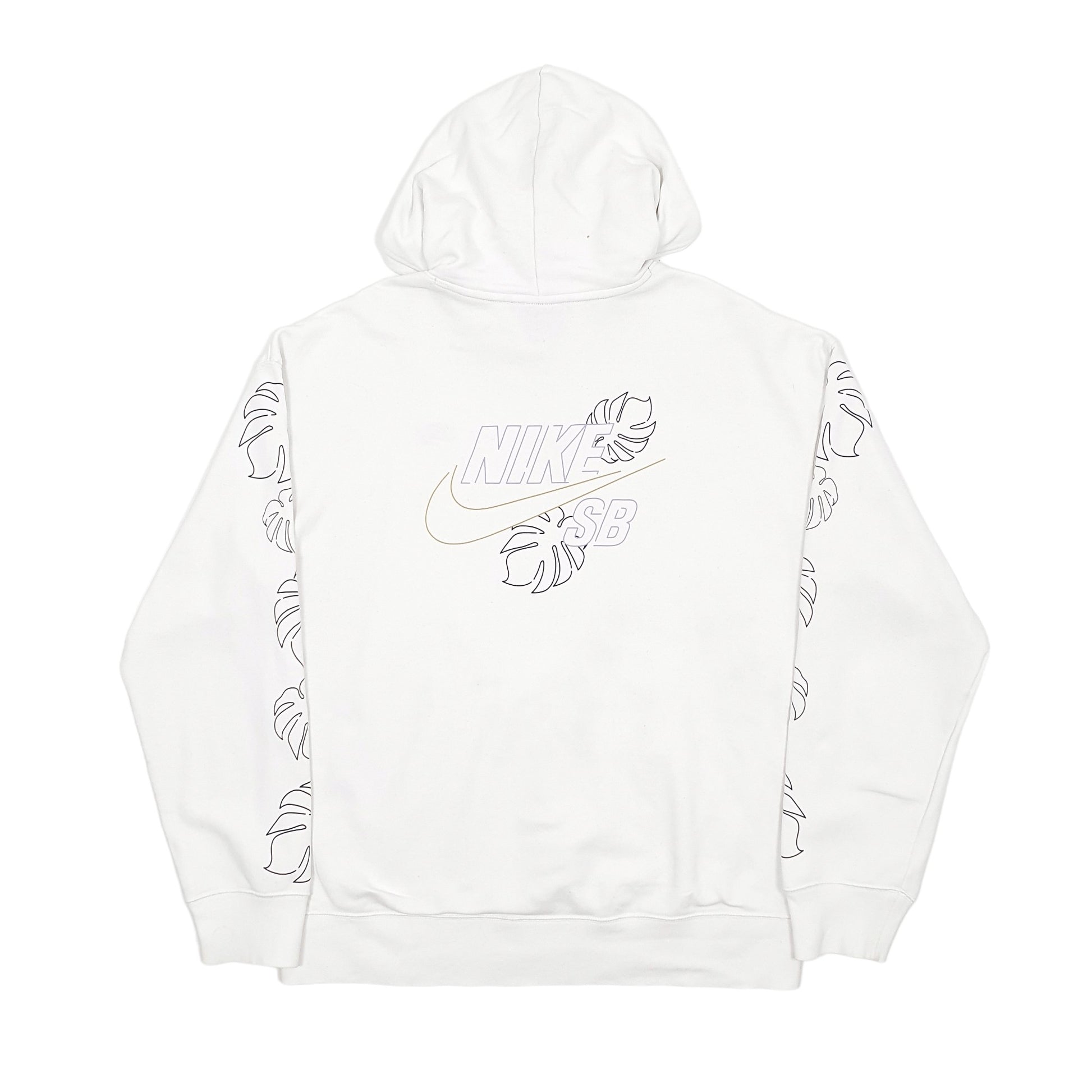Mens White Nike SB Skateboarding Hoodie Jumper