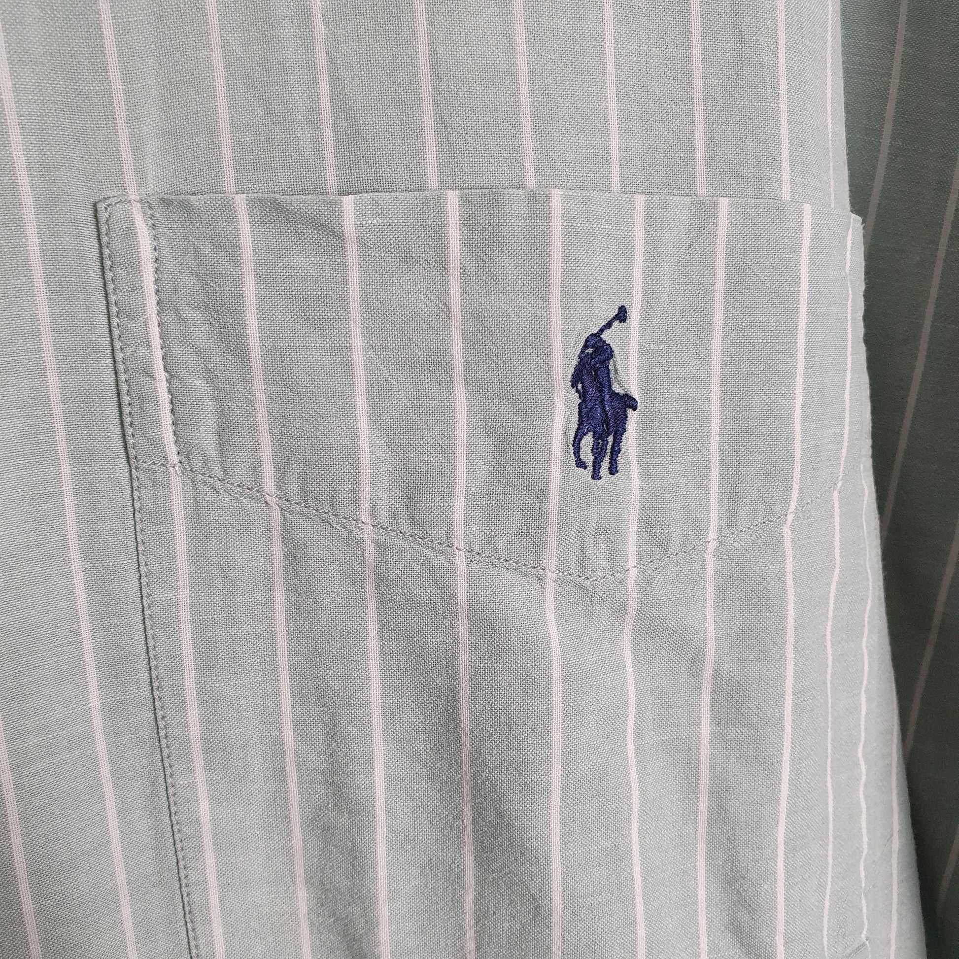 Ralph Lauren Lowell Sport Polo Short Sleeve Regular Fit Striped Shirt Green