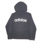 Womens Black Adidas Spellout Hoodie Jumper