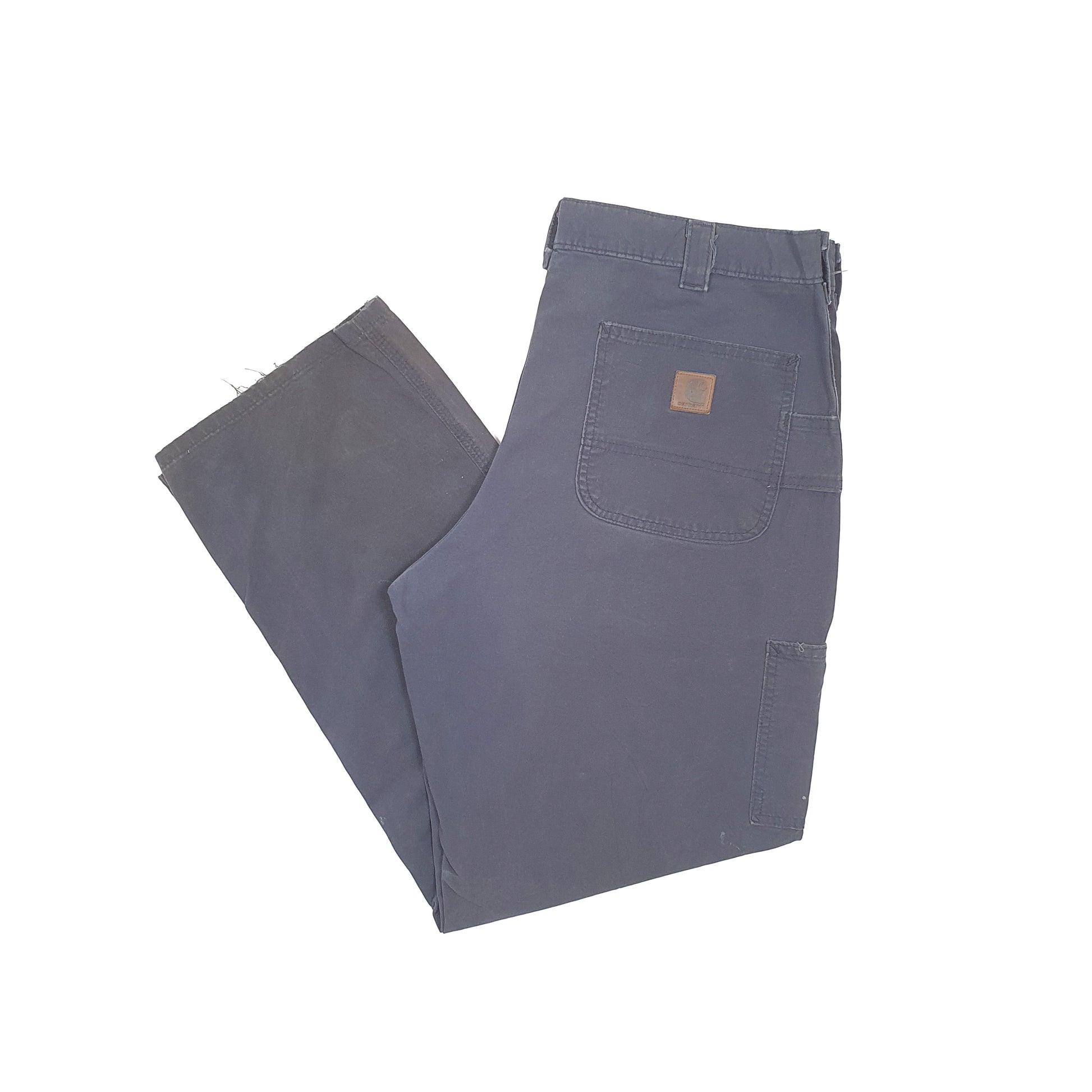 Mens Carhartt Navy Carpenter Trousers W36 L30 Navy