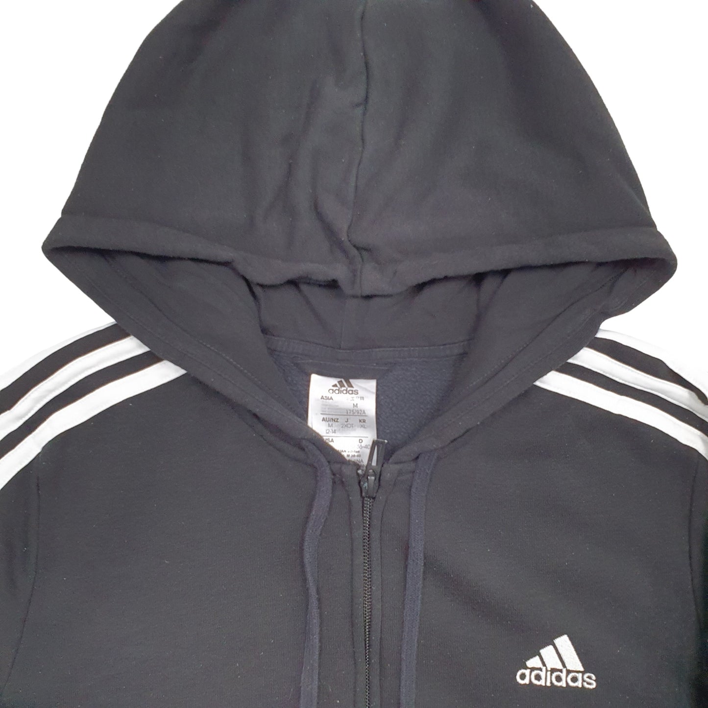Womens Black Adidas  Full Zip Jumper