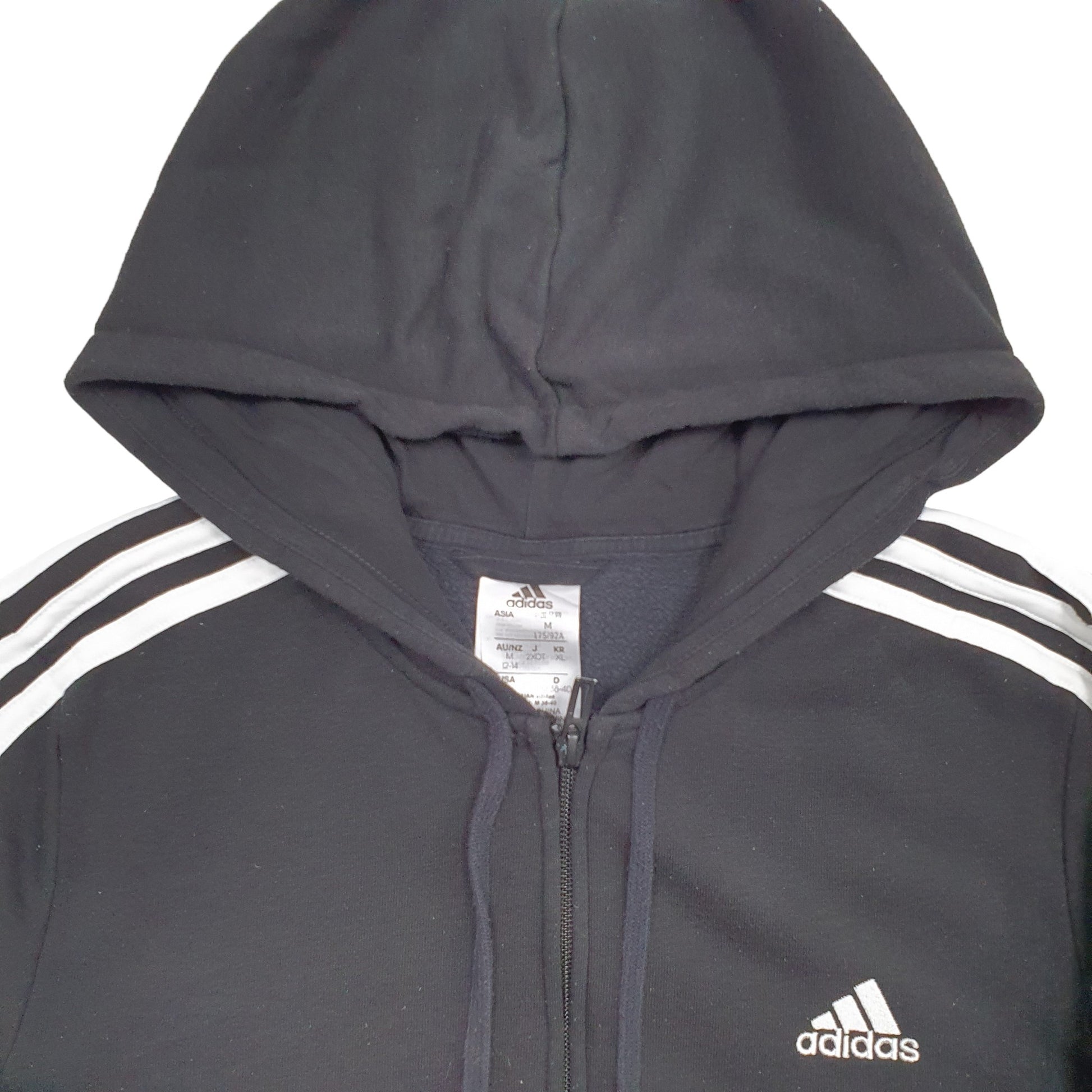 Womens Black Adidas  Full Zip Jumper