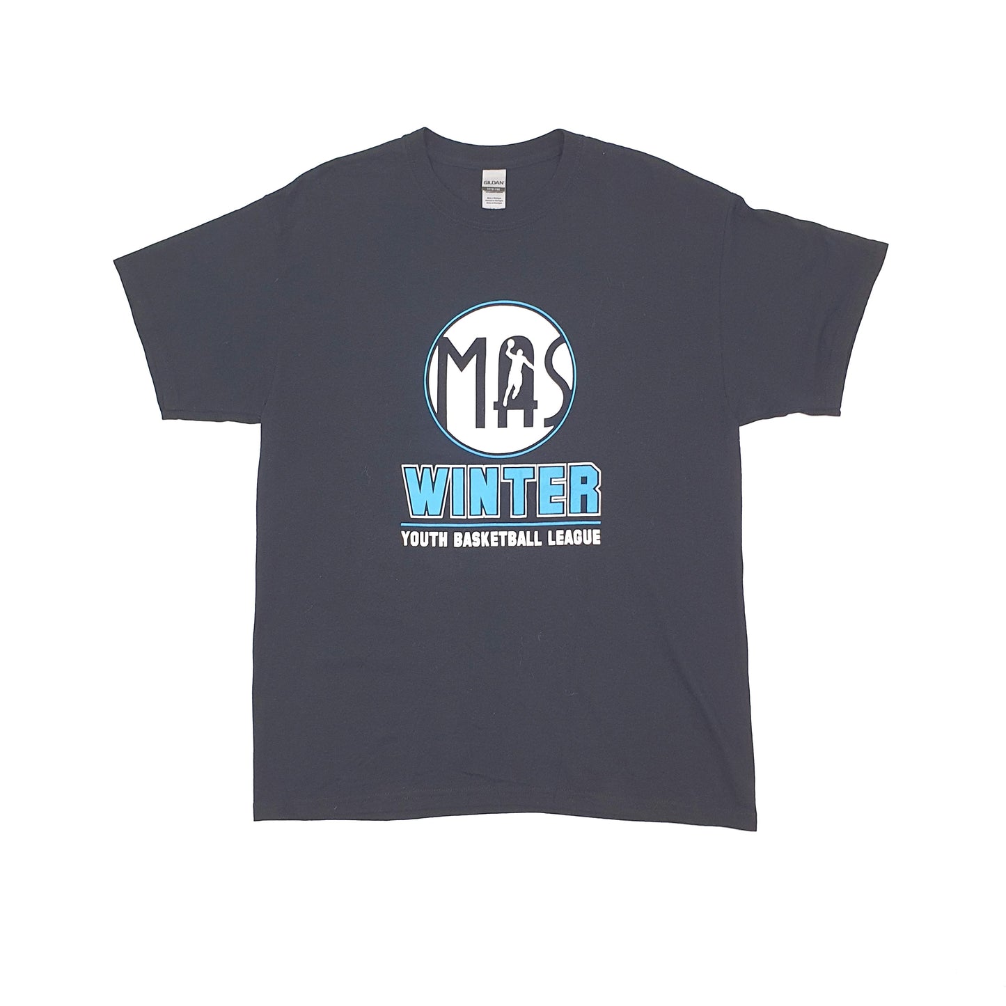 Gildan USA Vintage Basketball Short Sleeve T Shirt Black