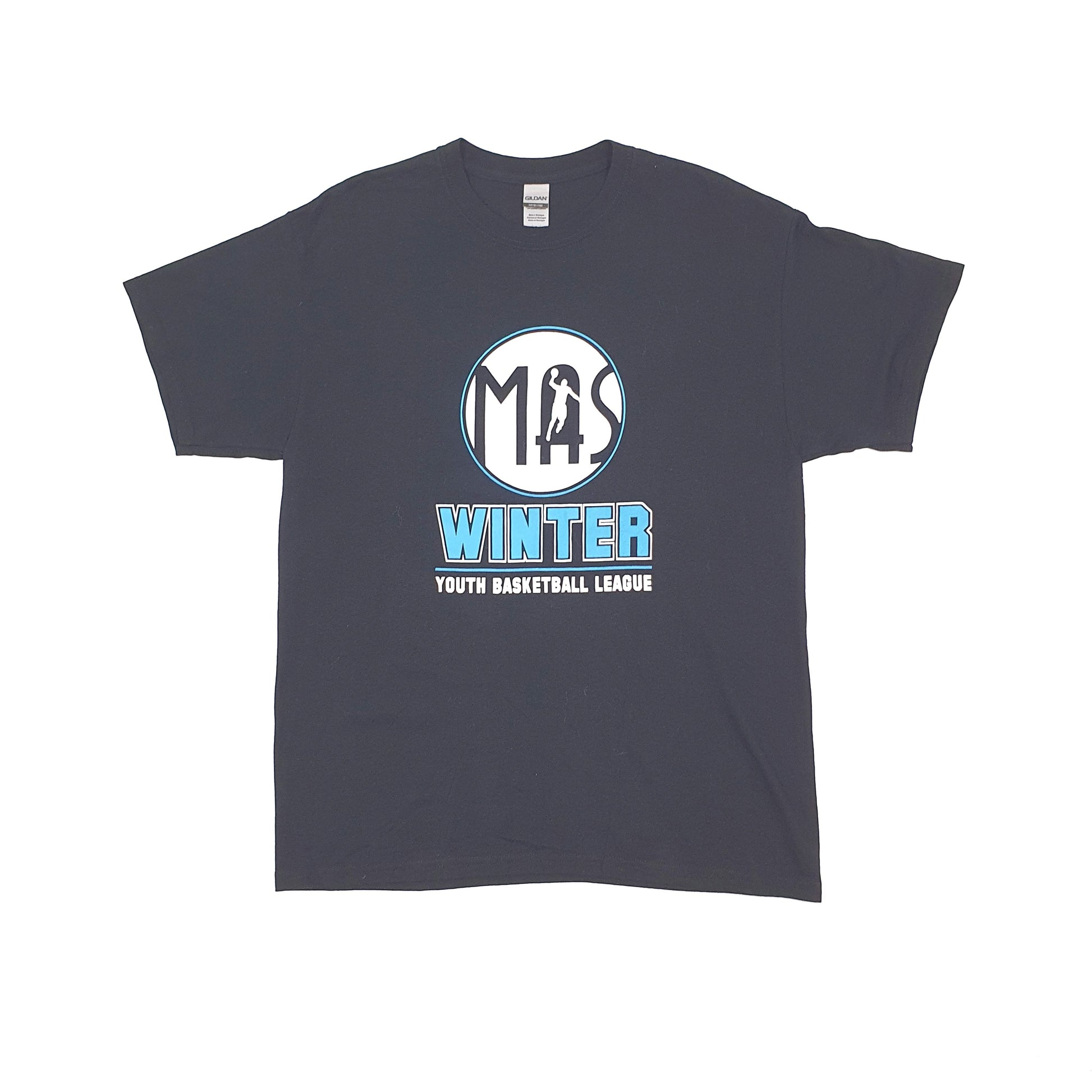 Gildan USA Vintage Basketball Short Sleeve T Shirt Black