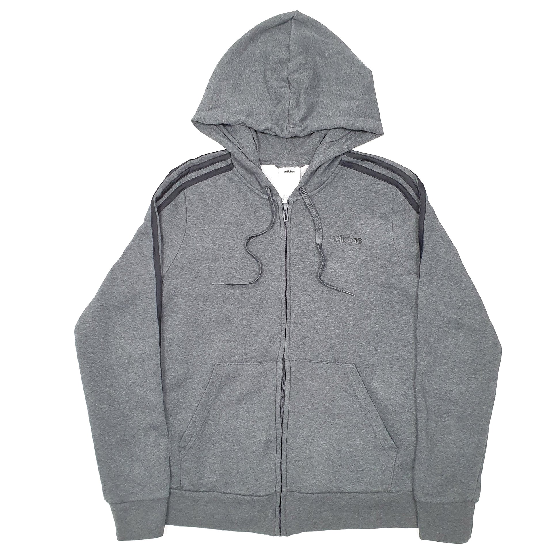 Womens Grey Adidas Hoodie Full Zip Jumper