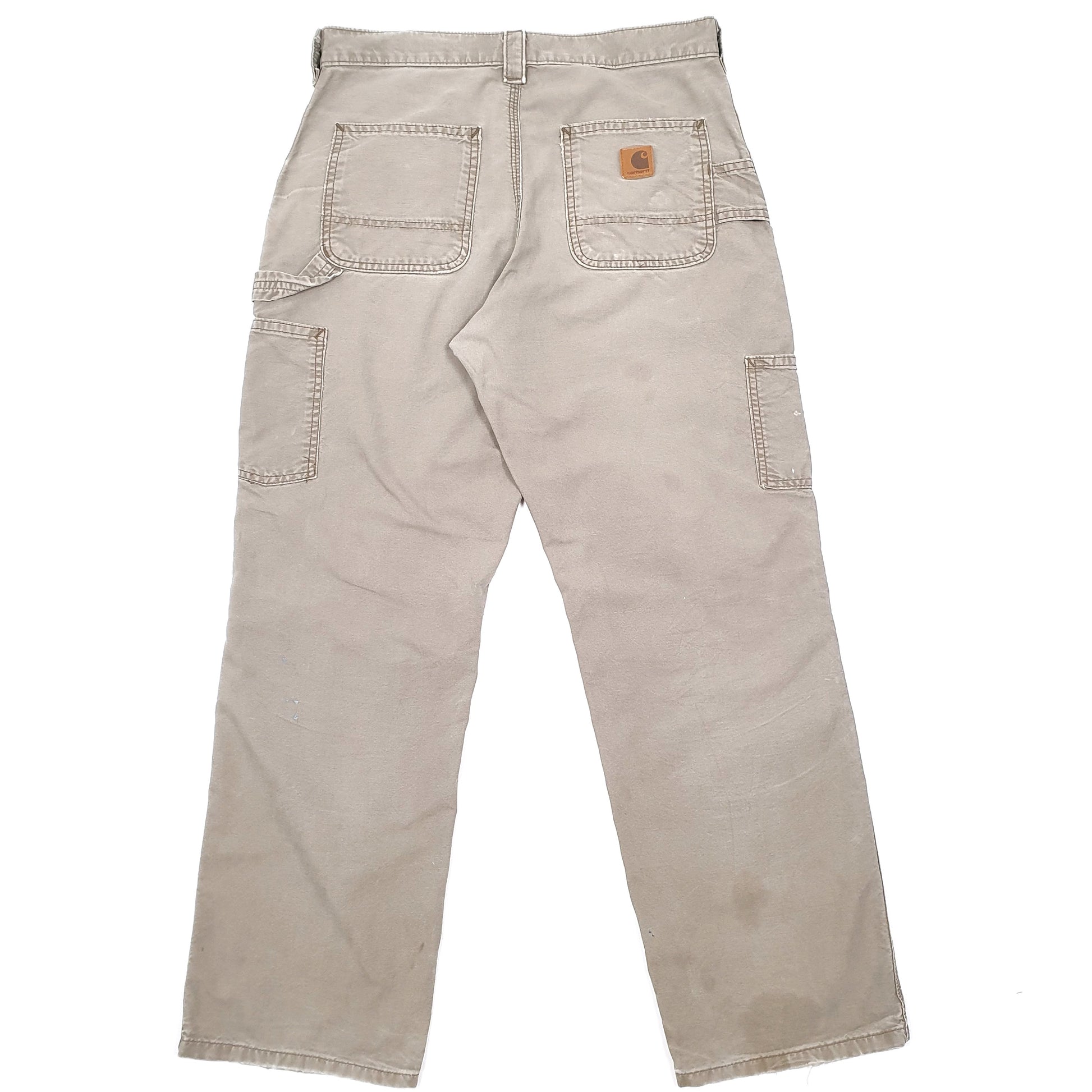 Mens Brown Carhartt Work wear Carpenter Trousers