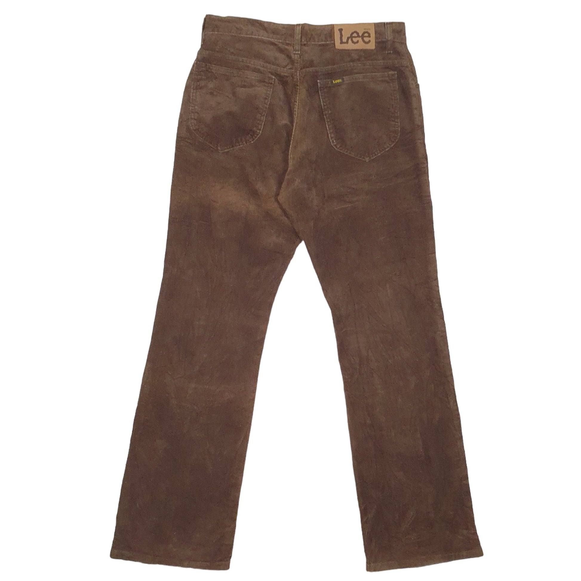 Mens Brown Lee Western Corduroy Trousers
