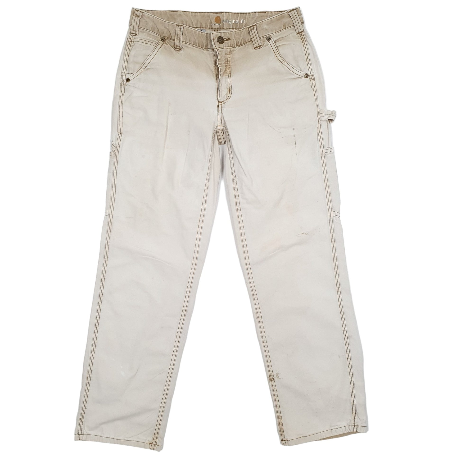 Womens Carhartt Beige Carpenter Trousers UK Beige