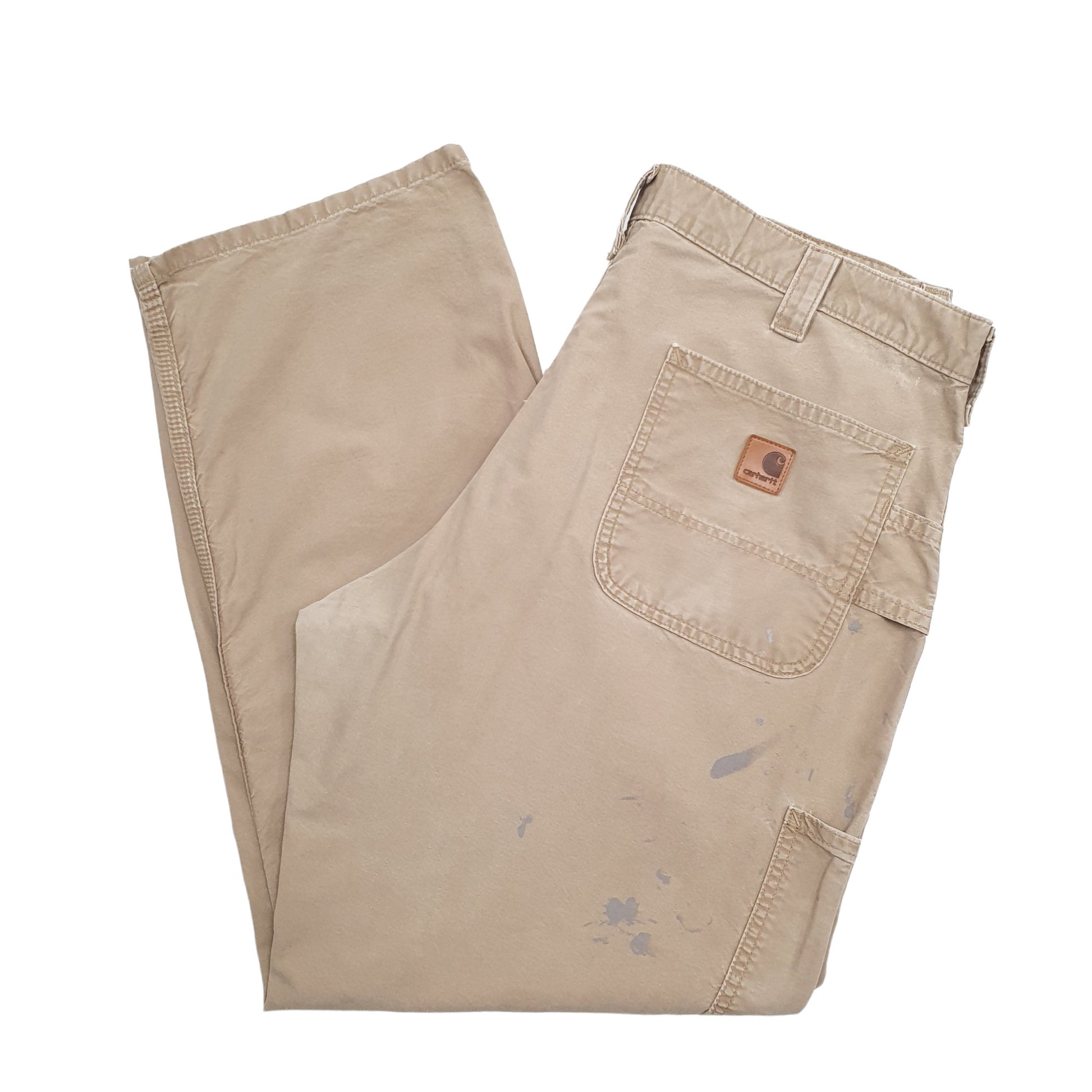 Mens Beige Carhartt  Carpenter Trousers