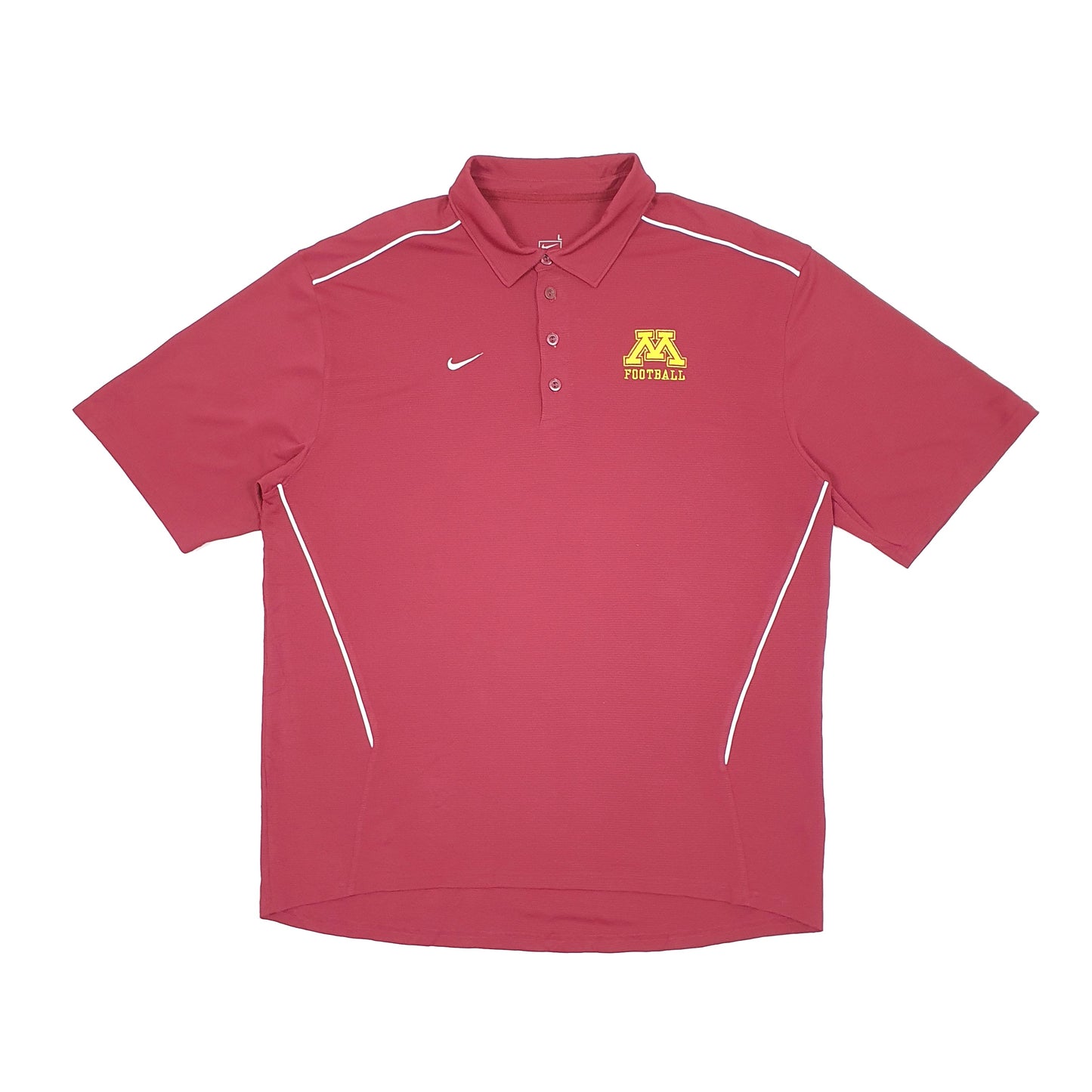 Nike Team Football Short Sleeve Polyester Polo Shirt Burgundy
