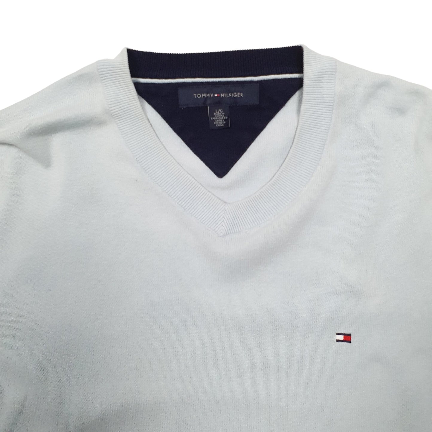 Mens Blue Tommy Hilfiger  Crewneck Jumper