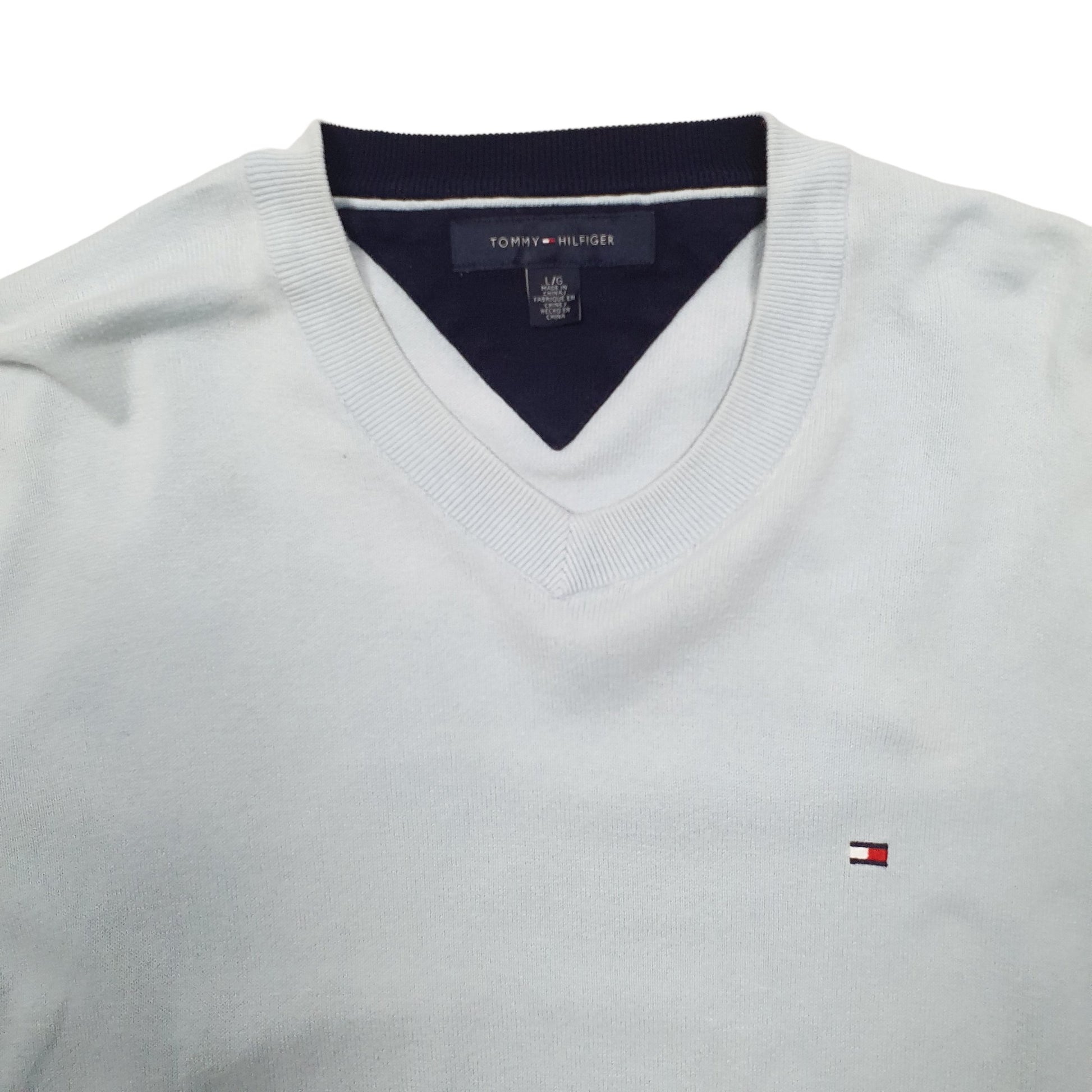 Mens Blue Tommy Hilfiger  Crewneck Jumper