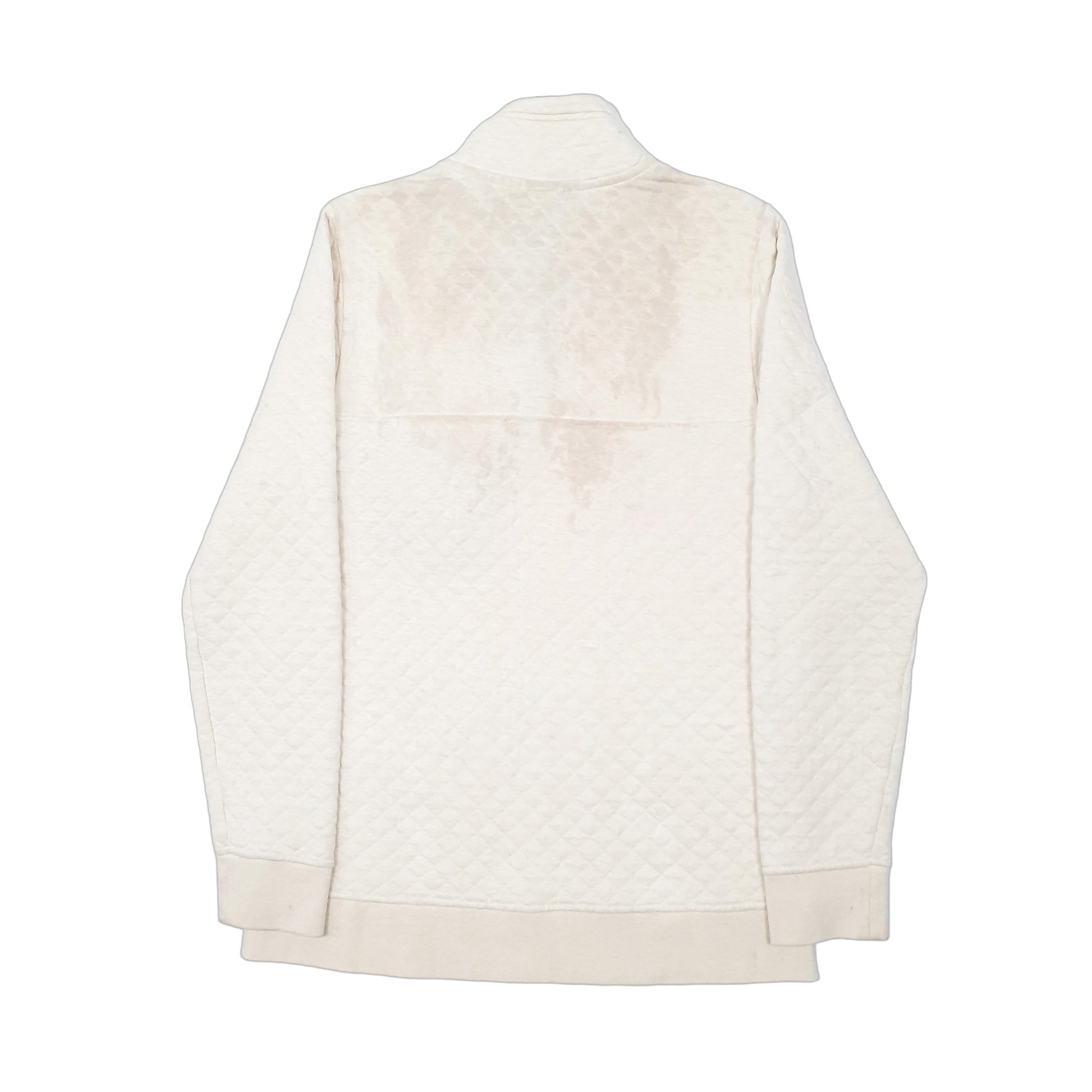 Mens Cream Patagonia Snap T Quilted Organic Quarter Zip Jumper