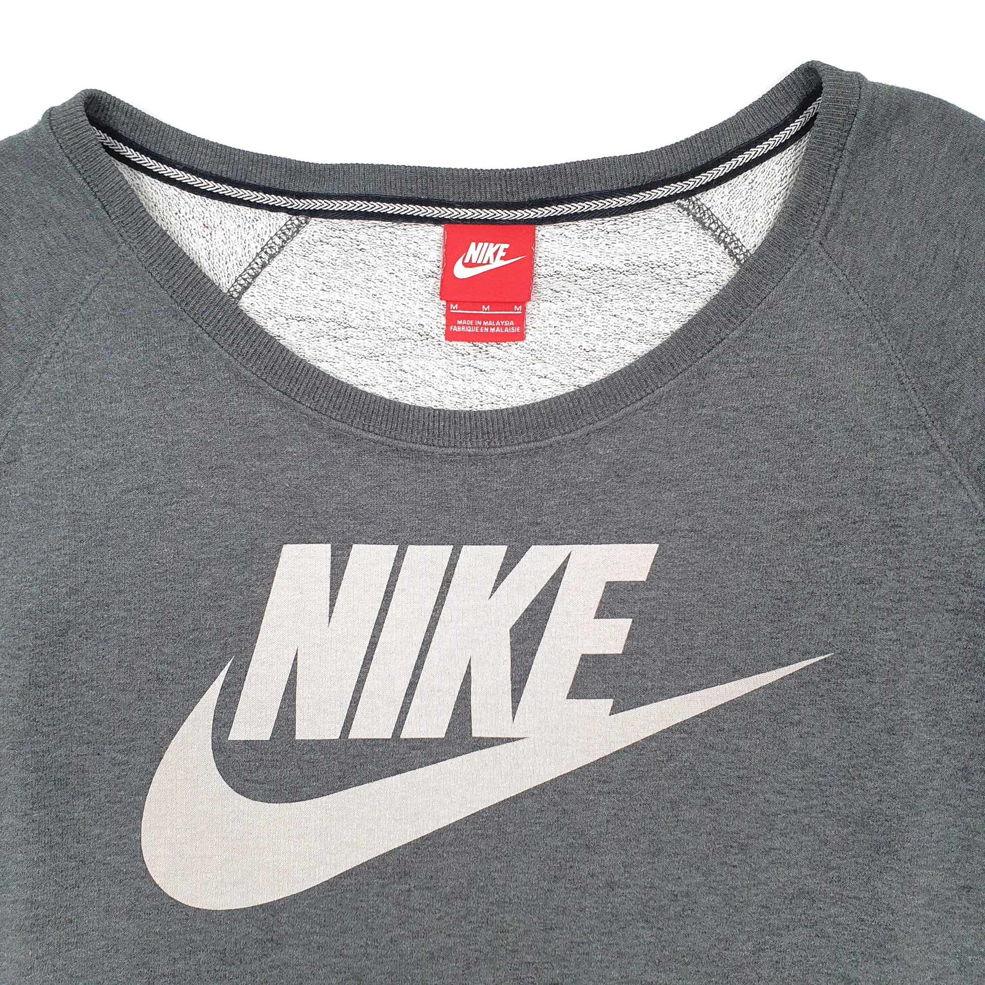 Womens Grey Nike  Crewneck Jumper