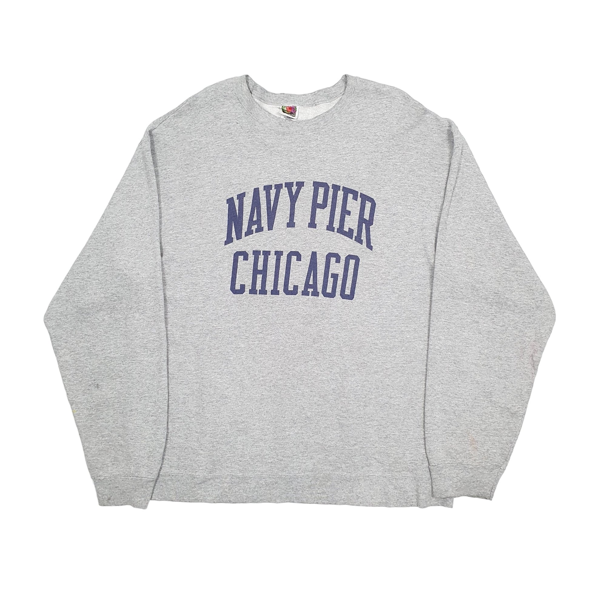 Fruit of the Loom 1990's Chicago Crewneck L Grey