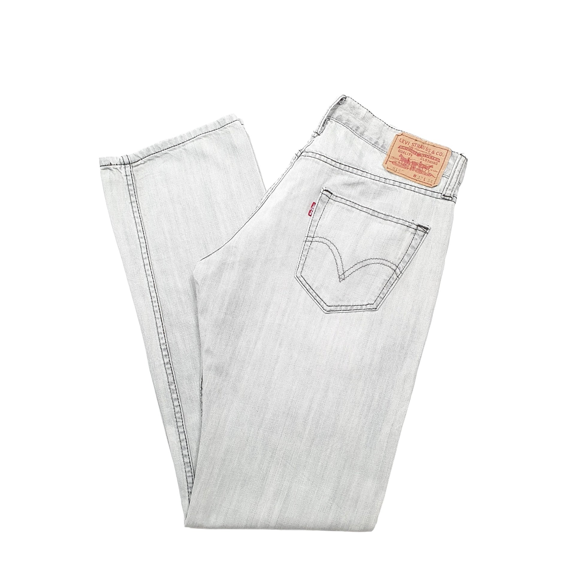 Levis 514 Straight Fit Jeans W32 L34 Grey