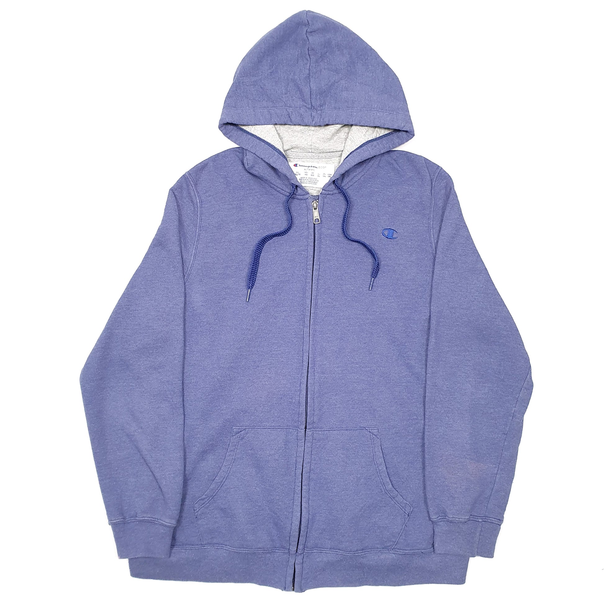 Womens Blue Champion Hoodie Full Zip Jumper