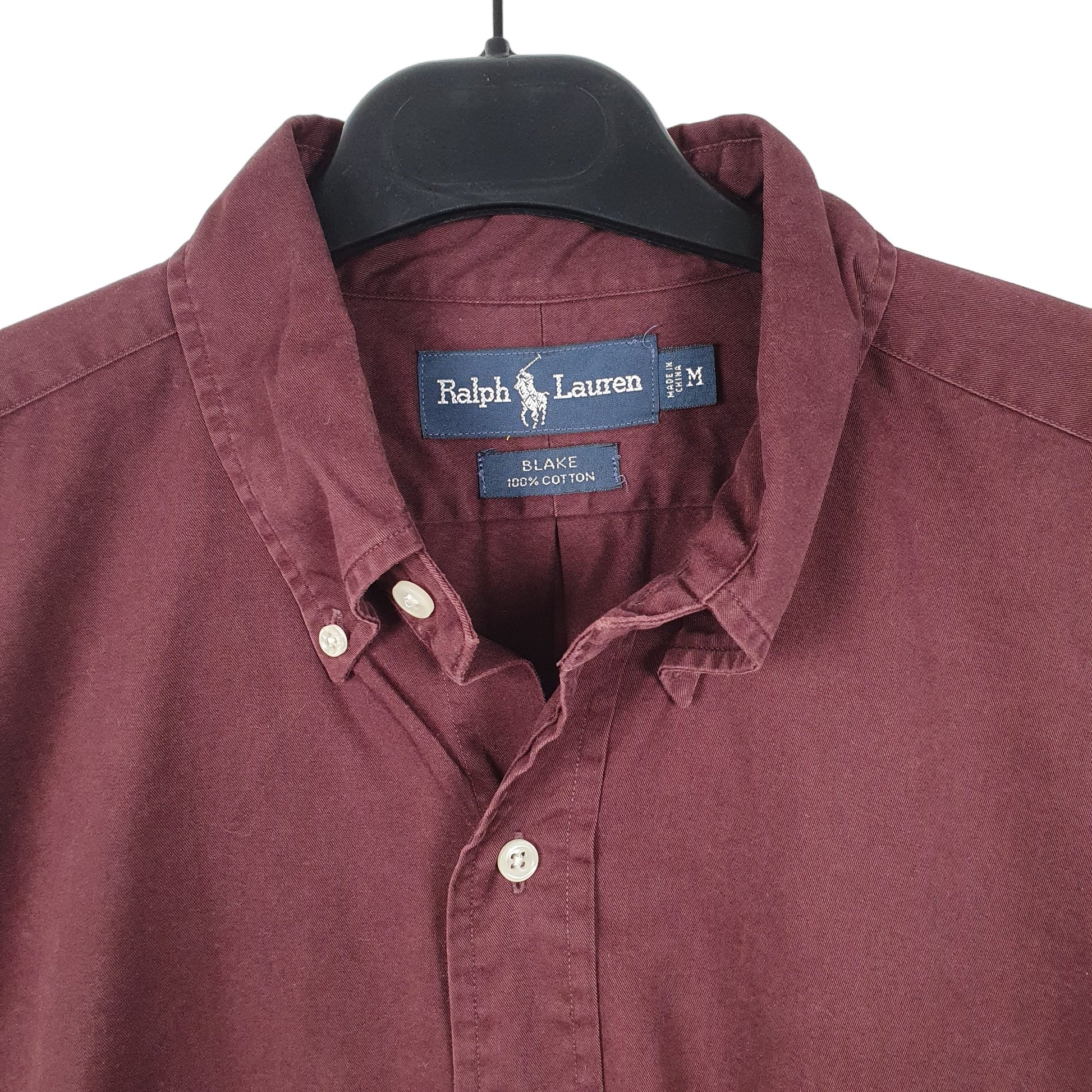 Mens Burgundy Ralph Lauren  Long Sleeve Shirt