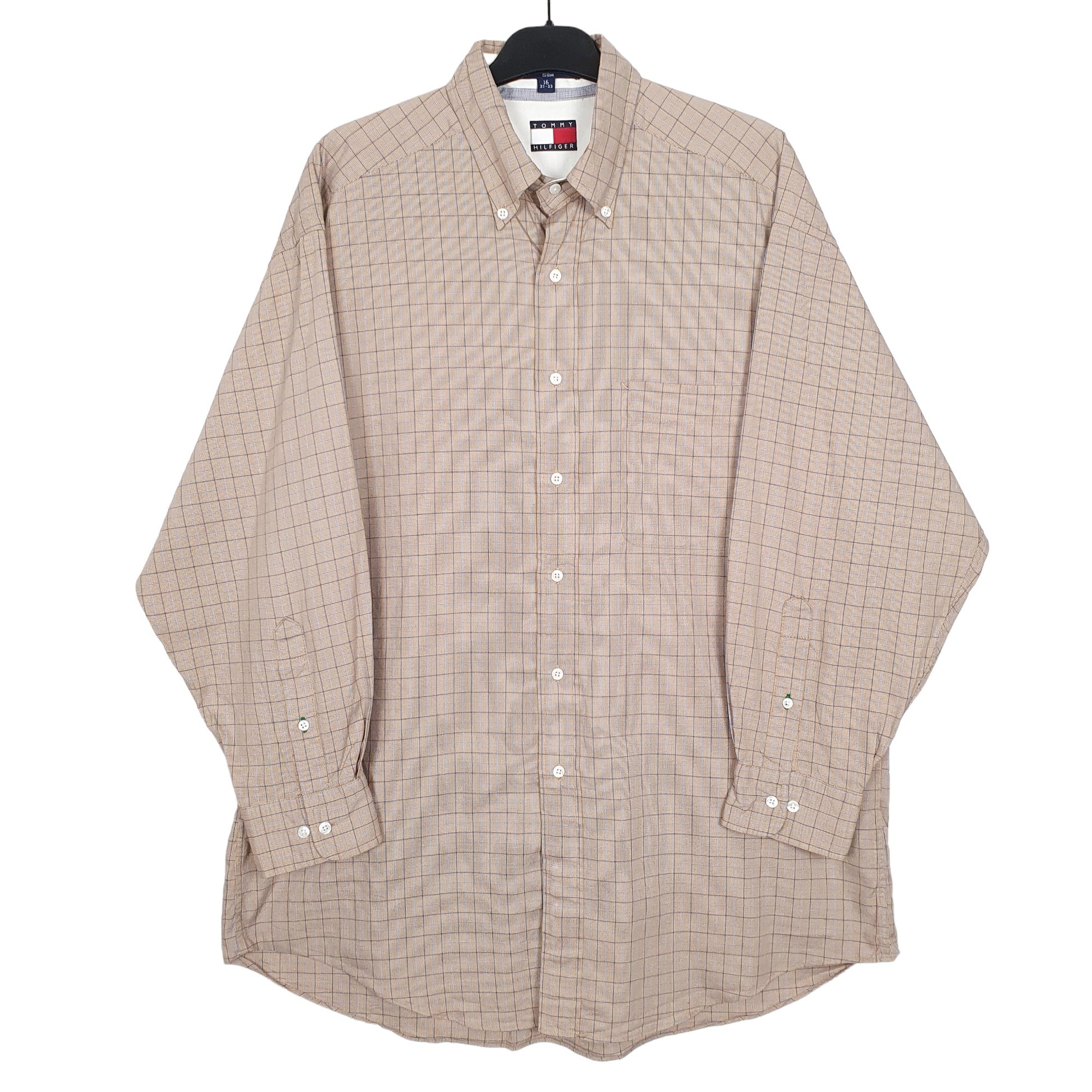 Tommy Hilfiger Long Sleeve Regular Fit Check Shirt Brown