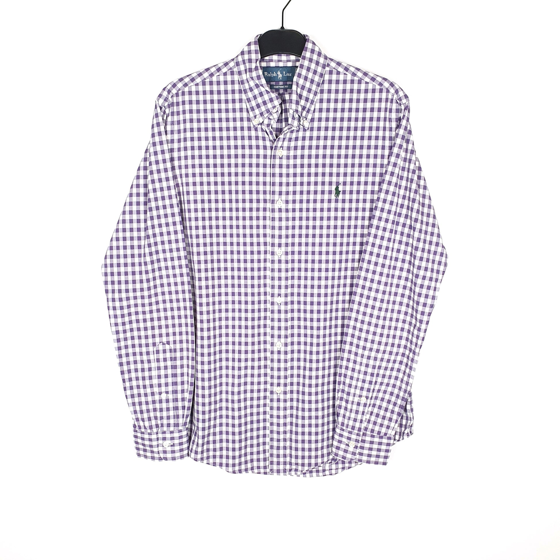 Polo Ralph Lauren Long Sleeve Custom Fit Gingham Shirt Purple