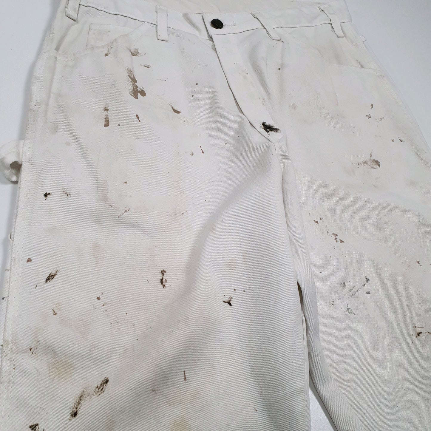 Mens Dickies White Carpenter Trousers W31 L31 White
