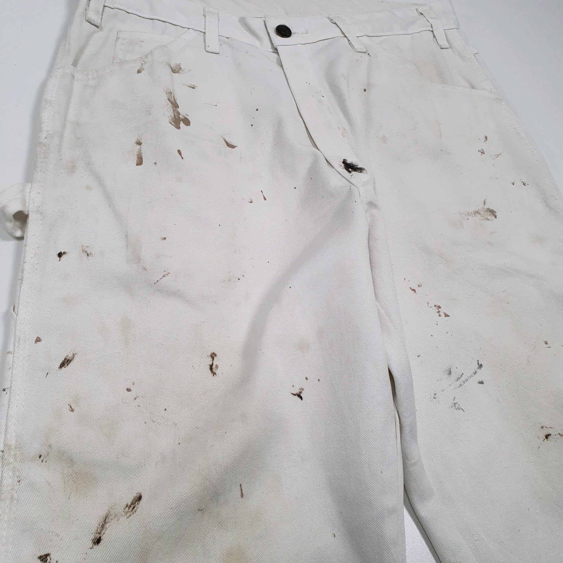 Mens Dickies White Carpenter Trousers W31 L31 White