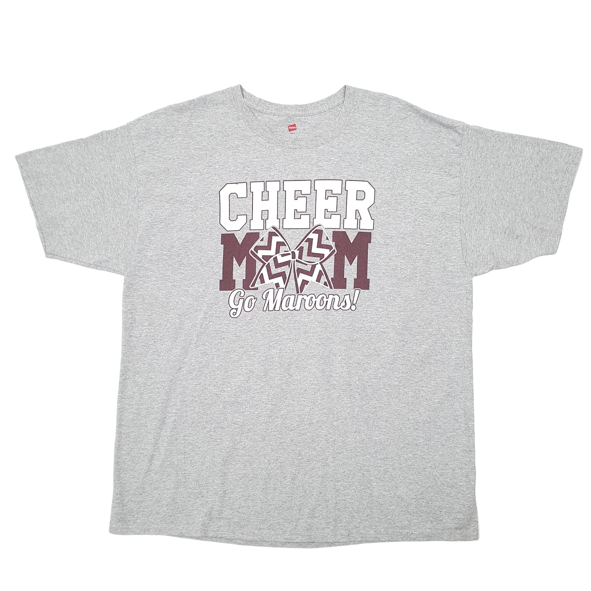 Hanes Maroons Cheerleading Short Sleeve T Shirt Grey