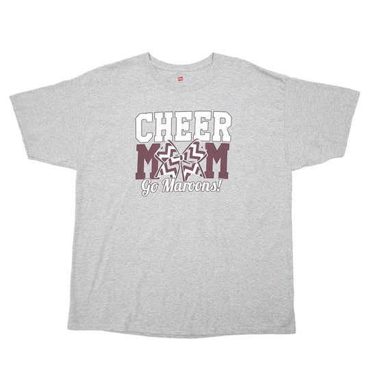 Hanes Maroons Cheerleading Short Sleeve T Shirt Grey